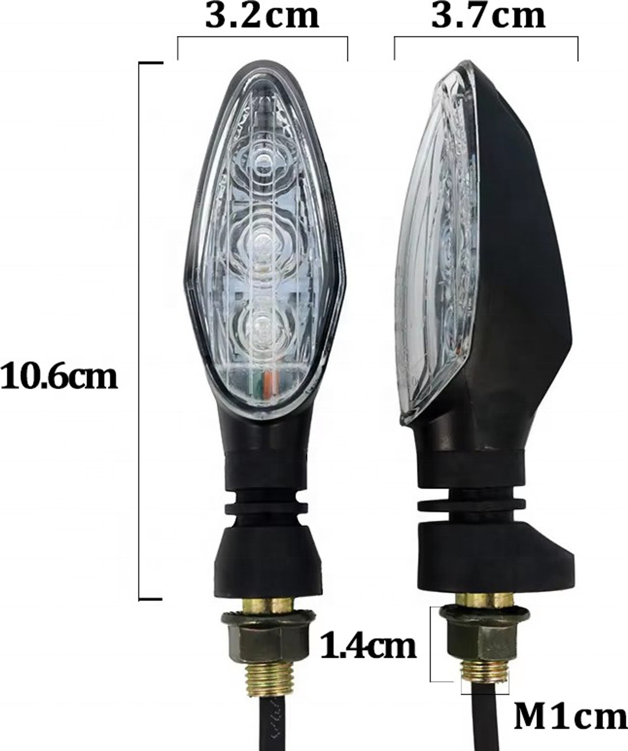 Image of YASH ENTERPRISE Front, Rear LED Indicator Light for Universal For Bike Universal For Bike (Yellow)