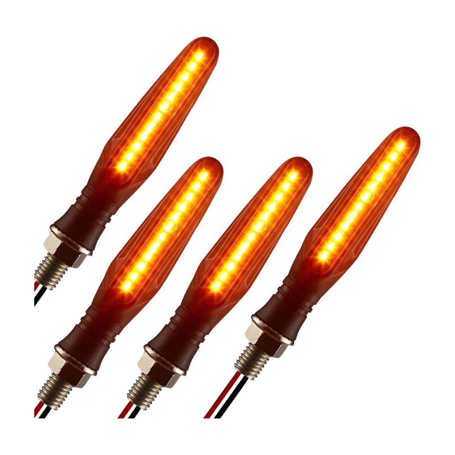 Autofledge Front, Rear, Side LED Indicator Light for Universal For Bike Universal For Bike
