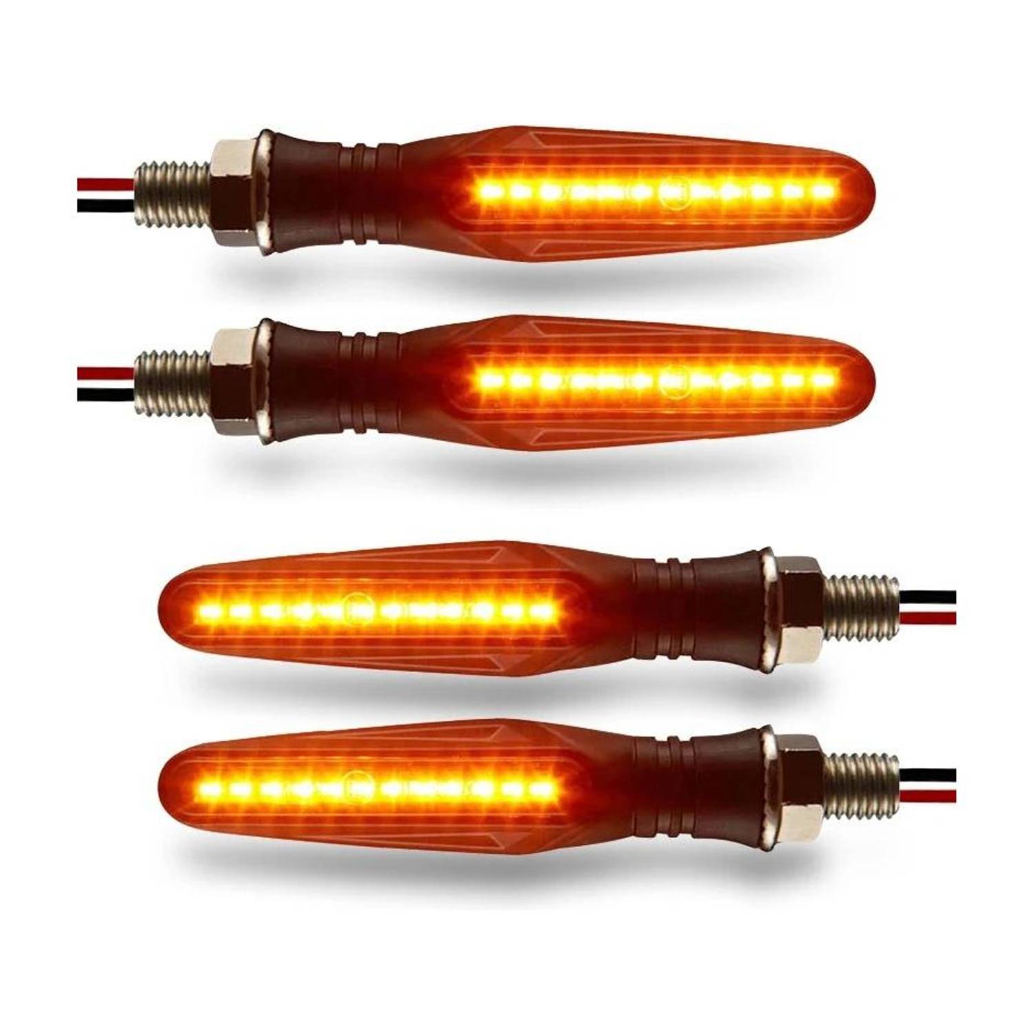 Autofledge Front, Rear, Side LED Indicator Light for Universal For Bike Universal For Bike
