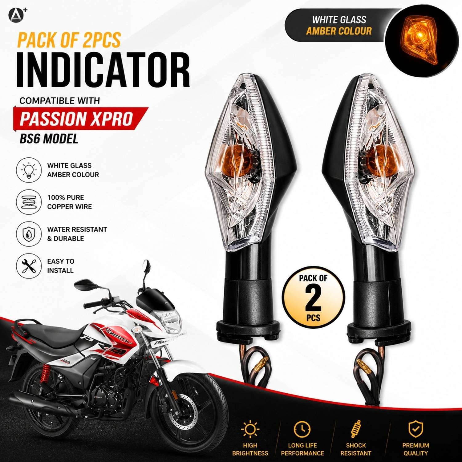 Anaisha Indicator Light for Hero Passion XPRO, Passion Pro, Passion X - Image 2