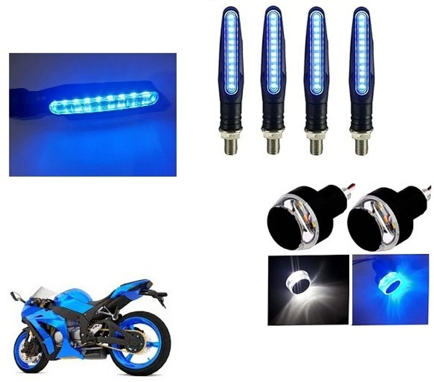 Image of QUIRKY ZONE Front, Rear LED Indicator Light for Bajaj, Hero, Honda, TVS, Suzuki, Universal For Bike Universal For Bike