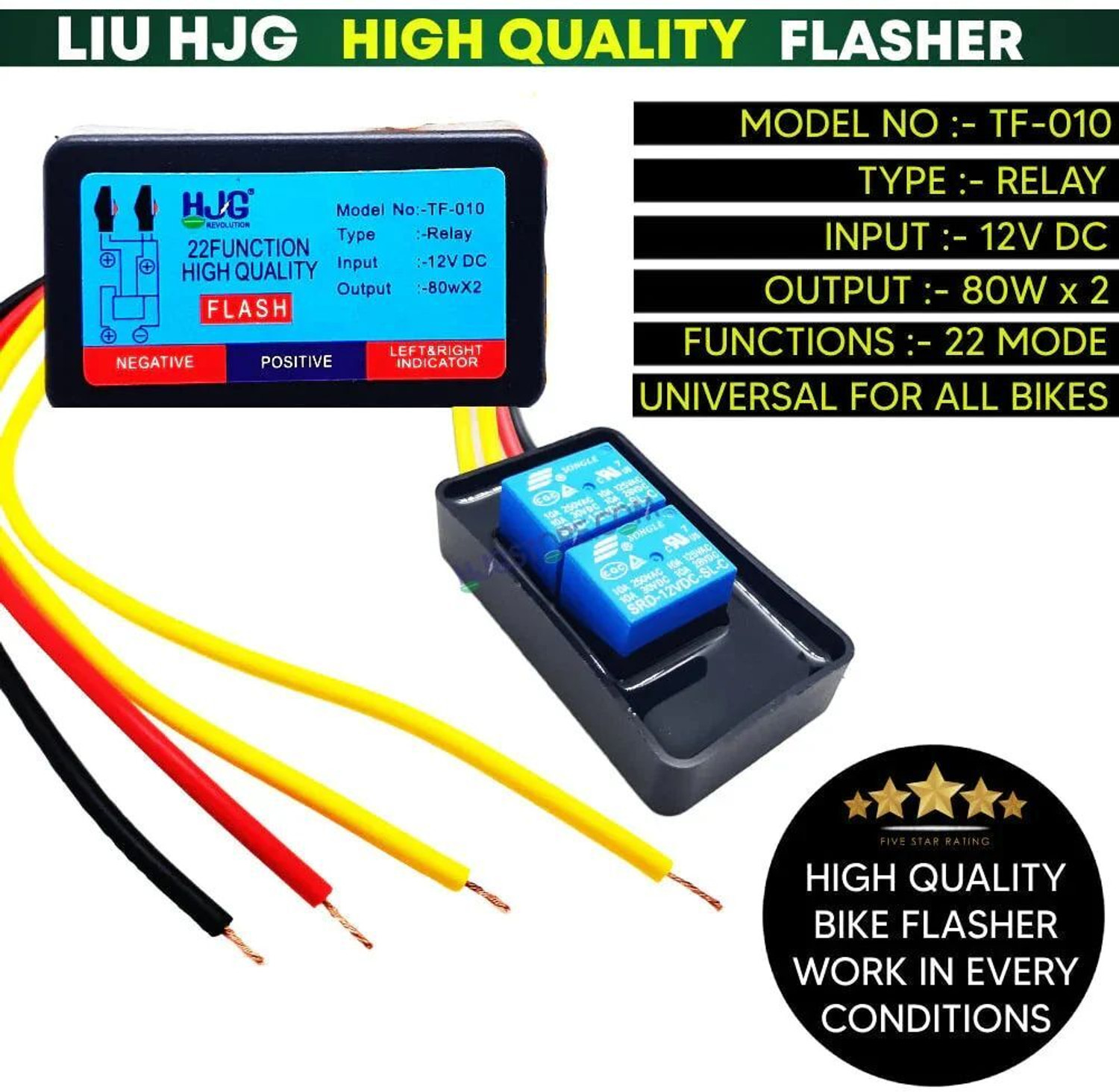 Image of Thevellahub Front, Rear, Side LED Indicator Light for Universal For Bike