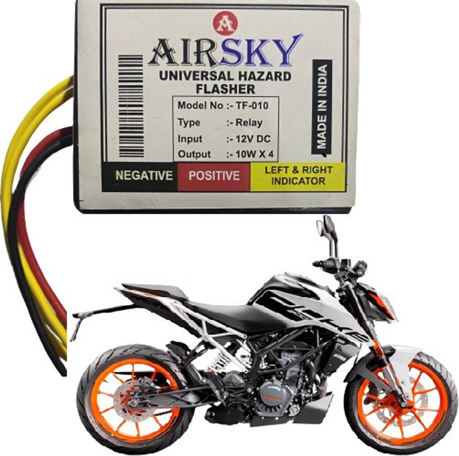 AIRSKY Front, Rear, Side Flasher Indicator Light for KTM Duke 180, Duke 190, Duke 200, Duke 390, Duke 690