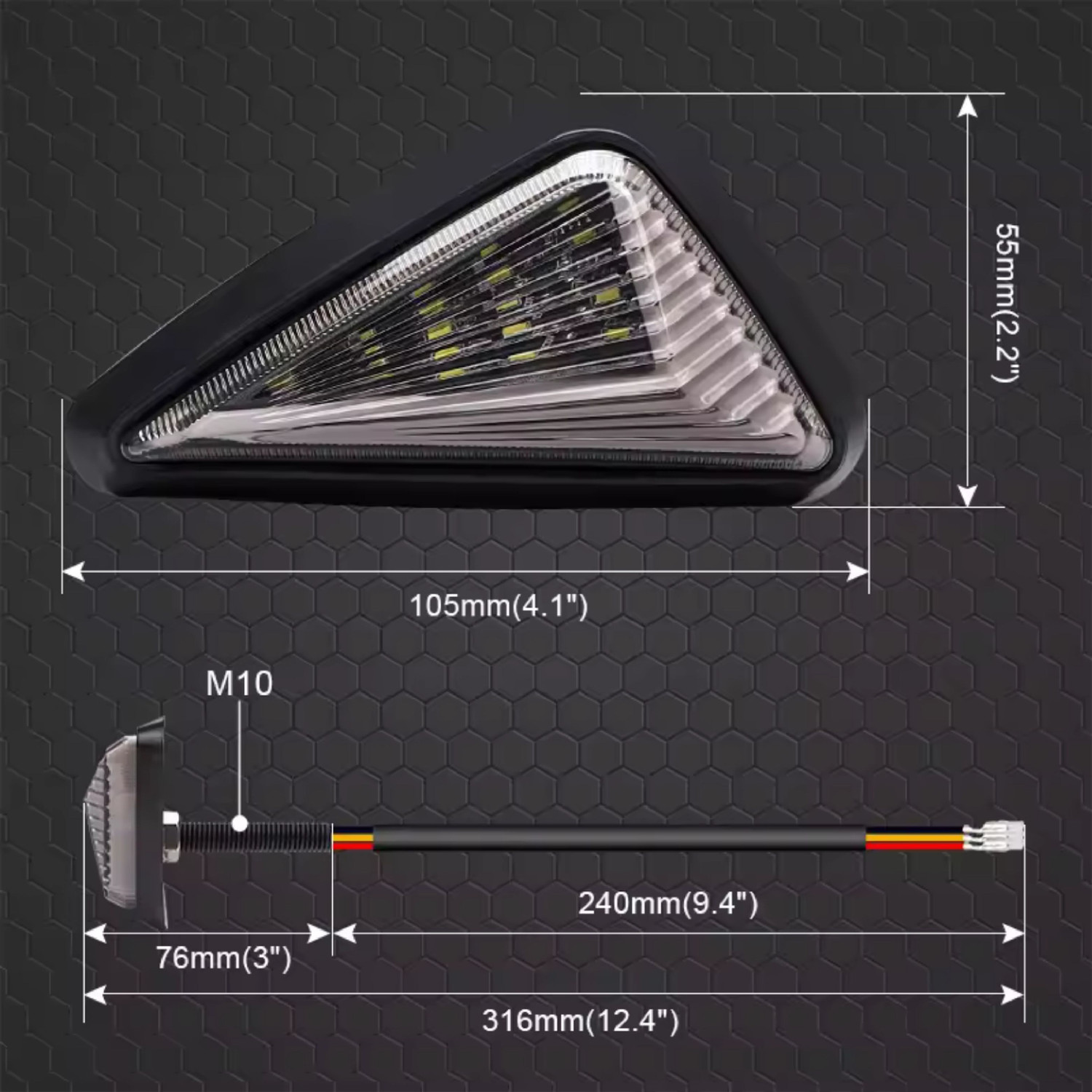Image of ASRYD Front LED Indicator Light for Yamaha, TVS, Kawasaki, Honda, Hyosung, BMW, Bajaj, Suzuki, Universal For Bike R15, R15 V4, R15 M, R6, Gixxer SF, Ninja 300, CBR 250