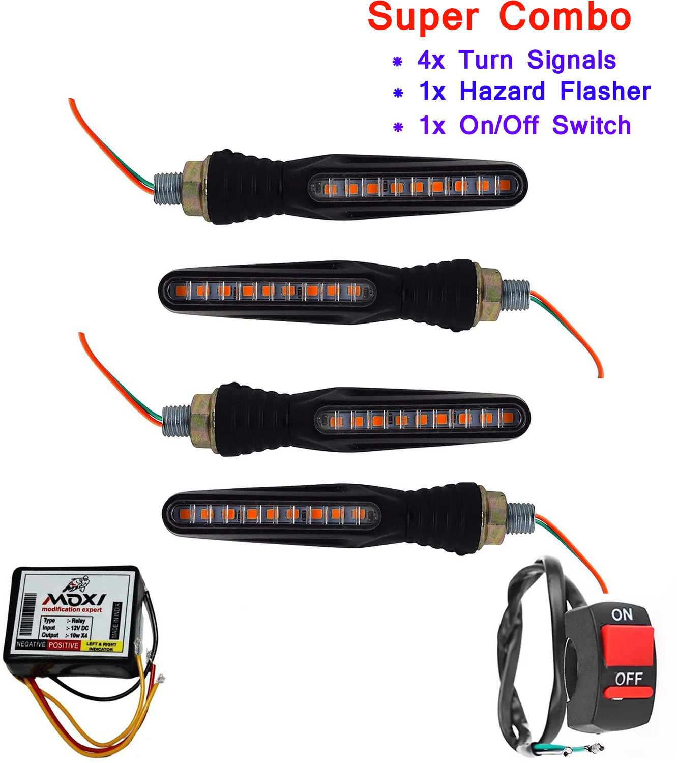 Image of Ramanta Front, Rear LED Indicator Light for Universal For Bike Universal For Bike