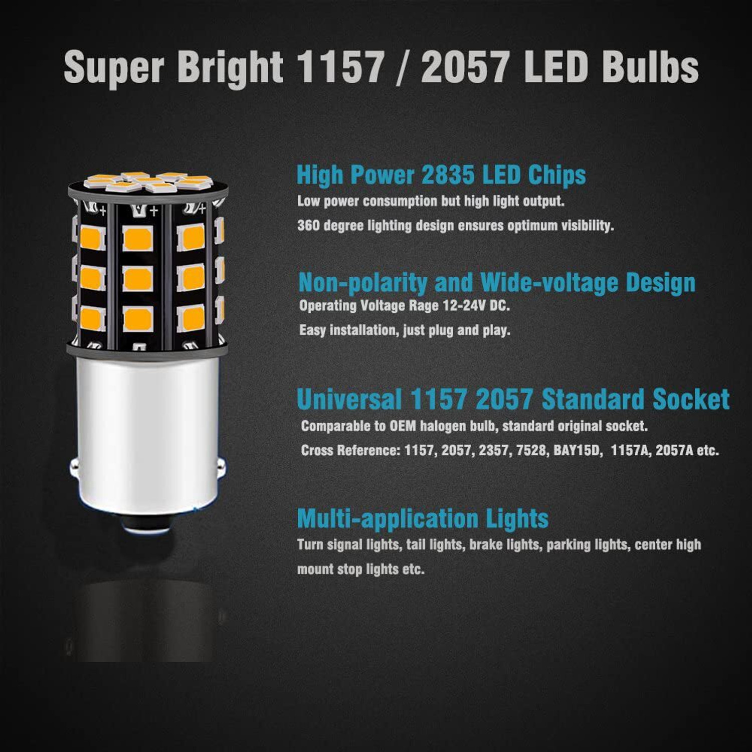 Image of BR TrendZ Rear, Front LED Indicator Light for Universal For Bike, Universal For Car HF Dawn, Splendor, Apache, Gusto, Electra