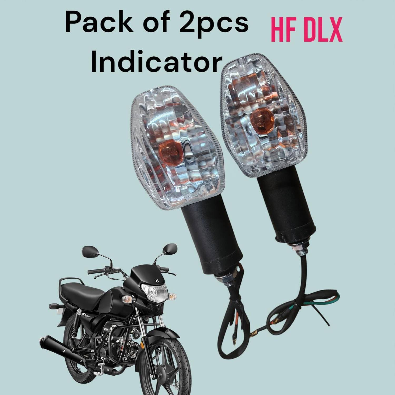 BIKEBLOOM Side, Rear, Front Halogen Indicator Light for Universal For Car HF Deluxe, HF-Deluxe