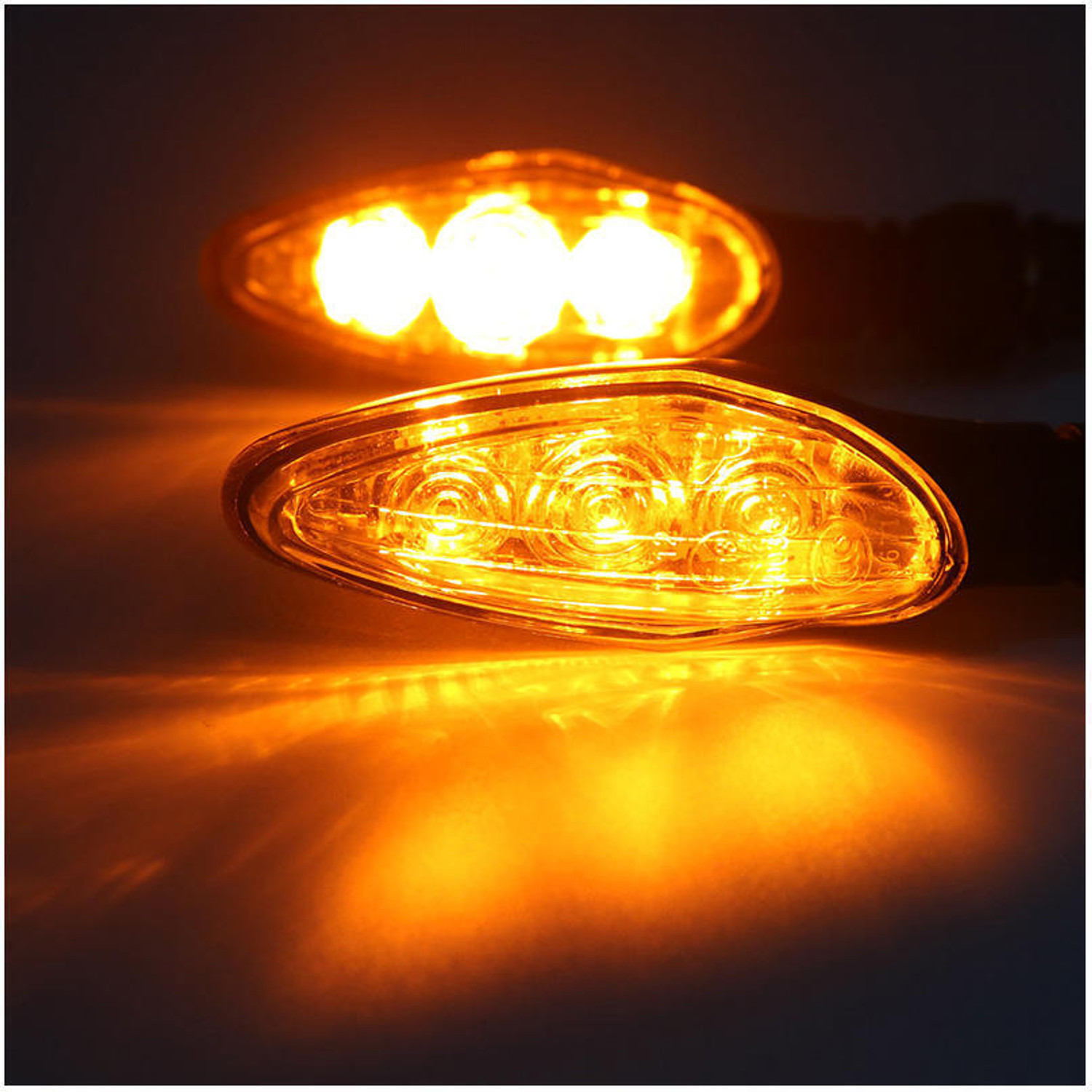 Image of YASH ENTERPRISE Front, Rear LED Indicator Light for Universal For Bike Universal For Bike (Yellow)