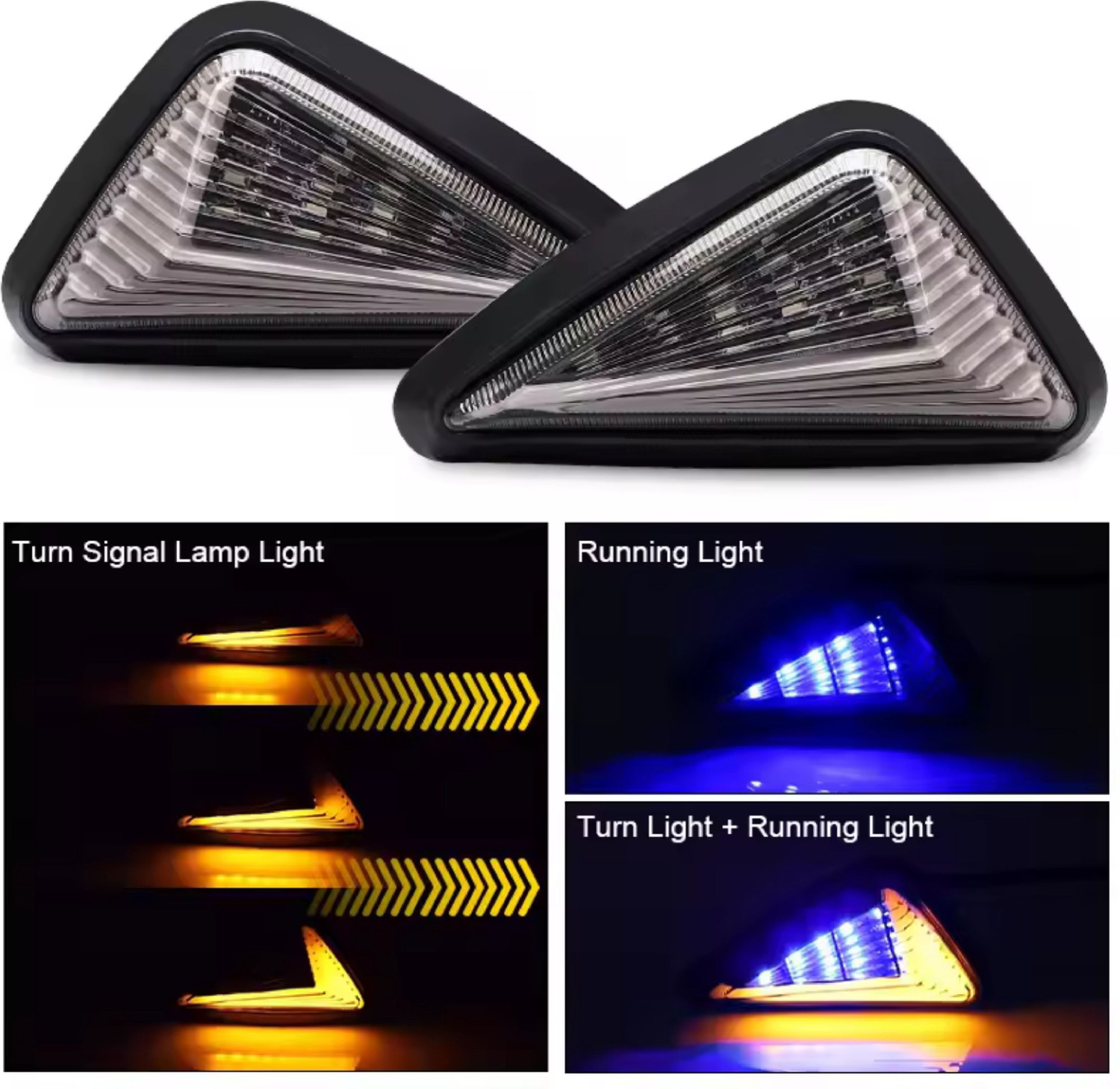 Image of ASRYD Front LED Indicator Light for Yamaha, TVS, Kawasaki, Honda, Hyosung, BMW, Bajaj, Suzuki, Universal For Bike R15, R15 V4, R15 M, R6, Gixxer SF, Ninja 300, CBR 250