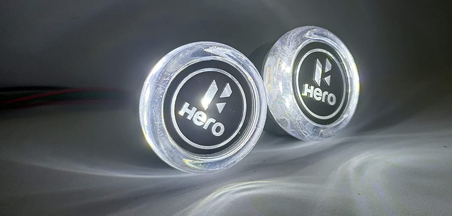 Image of Grandbiker Side LED Indicator Light for Hero Universal For Bike (White, Green)