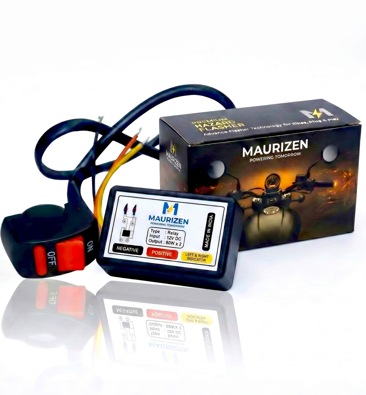Image of MAURIZEN Side Flasher Indicator Light for KTM, Yamaha, Bajaj, Hero, Honda, Bullet, Jawa, Royal Enfield, TVS, Kawasaki Universal For Bike