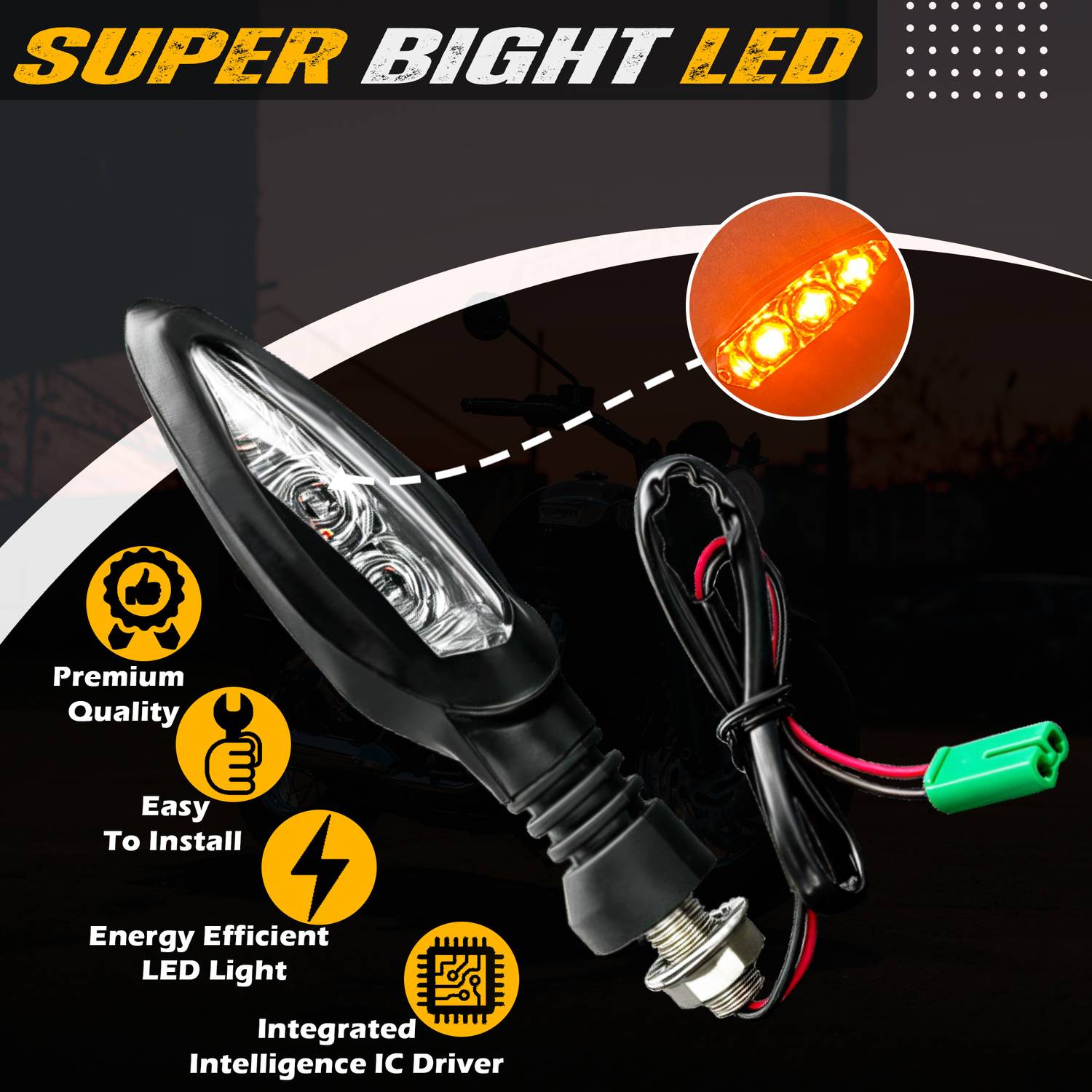 Generox LED Indicator Light for KTM Duke 690 - Image 2