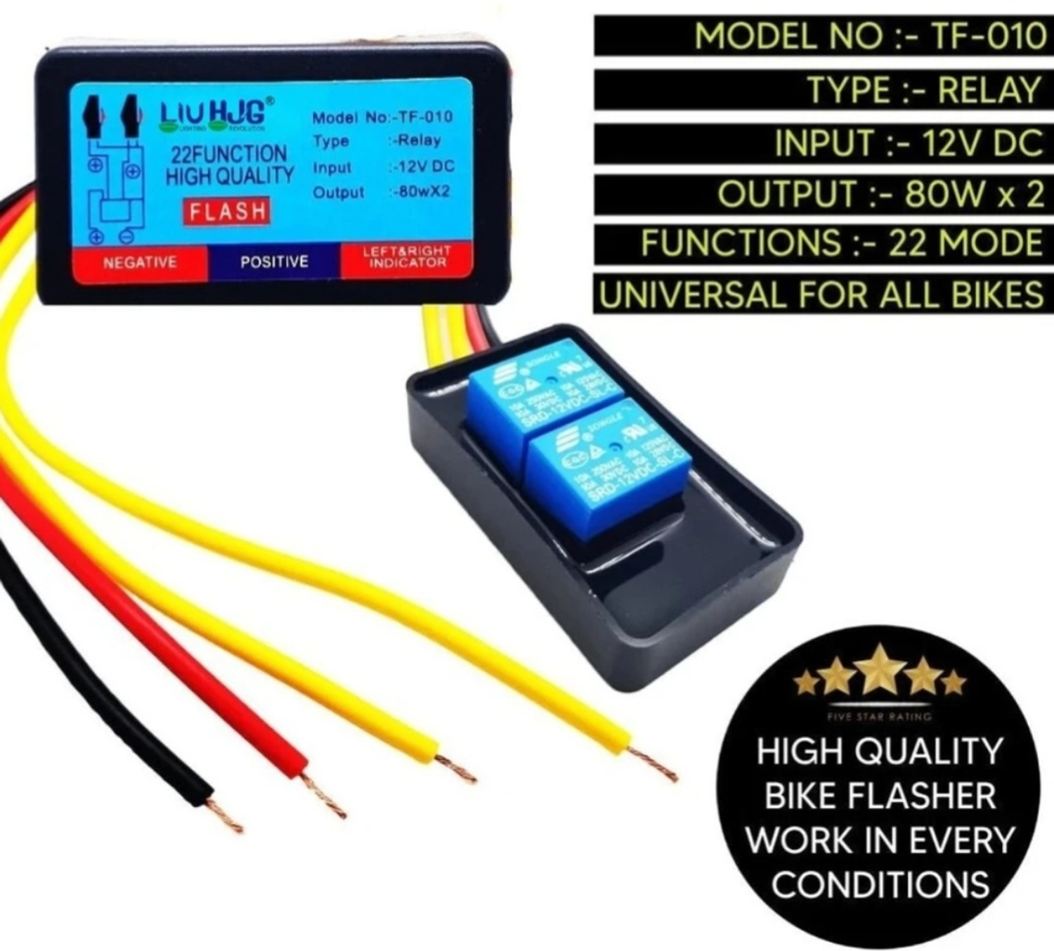 Image of ultra auto Front, Rear, Side Flasher Indicator Light for Universal For Bike Apache