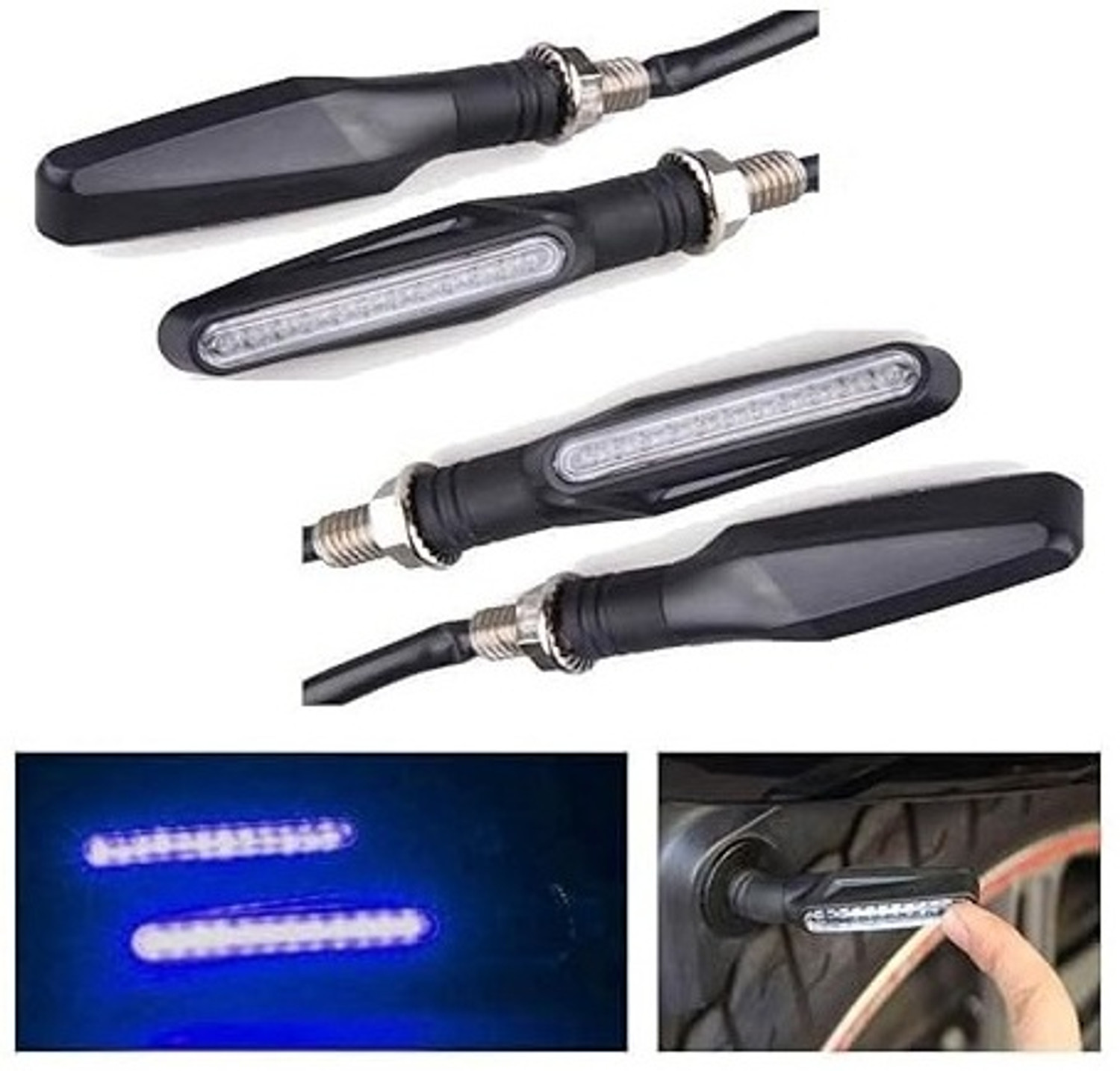 Image of QUIRKY ZONE Front, Rear LED Indicator Light for Bajaj, Hero, Honda, TVS, Suzuki, Universal For Bike Universal For Bike
