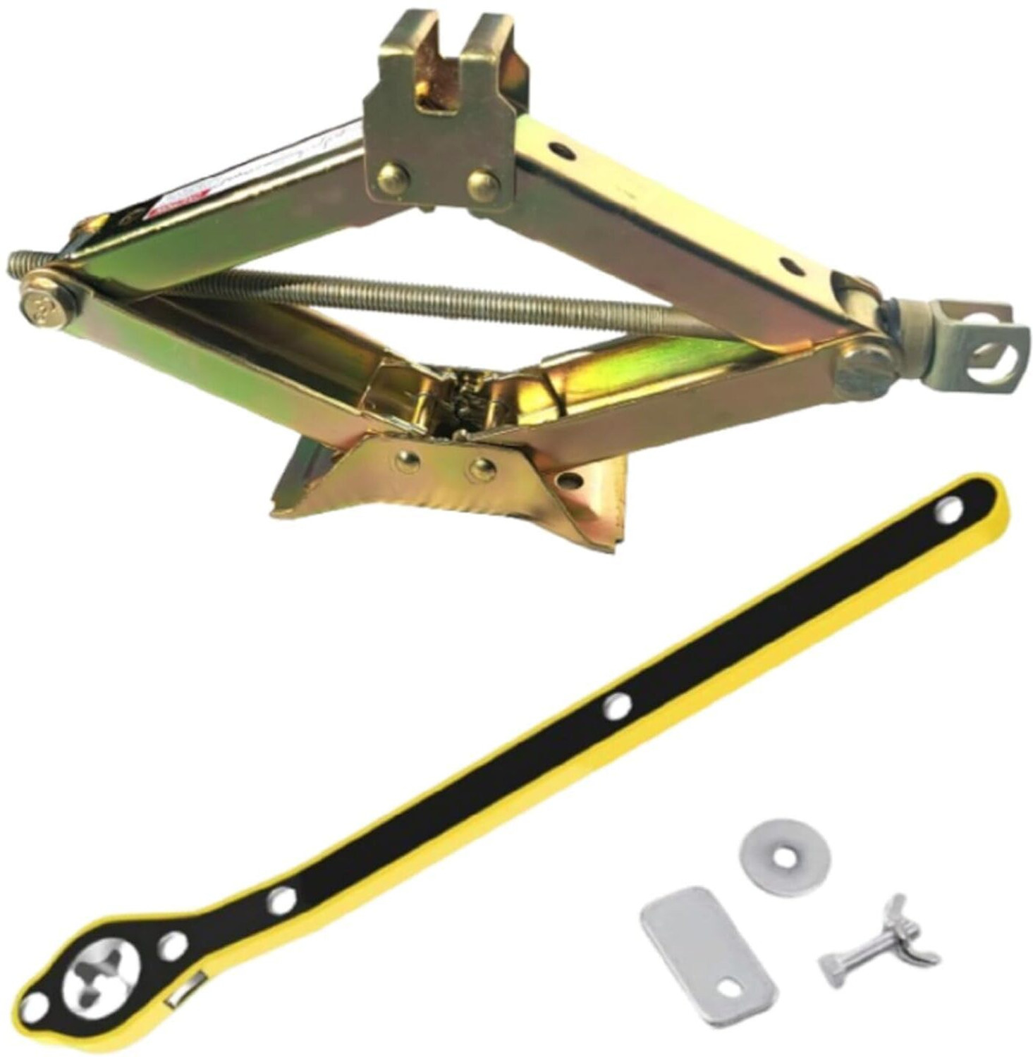 Image of NAVI AUTO Golden 3 Ton Manual Scissor car Jack for All car with Scissor Jack with Ratchet Vehicle Jack