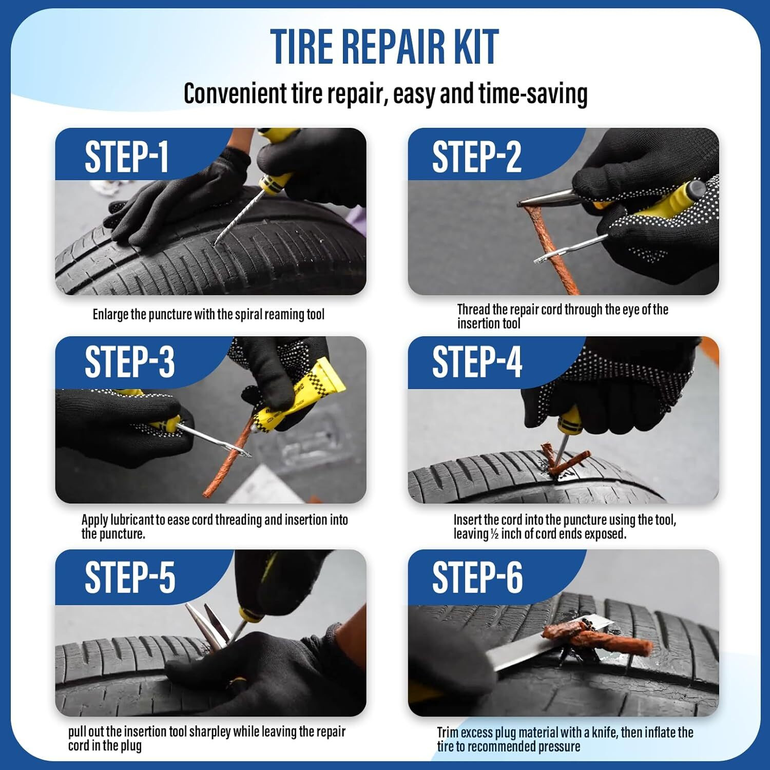 Image of mirren Car Jack Kit, Scissor Jack Kit 3 Ton(6610 lbs)Tire Repairing Kit with Lug Wrench Vehicle Jack