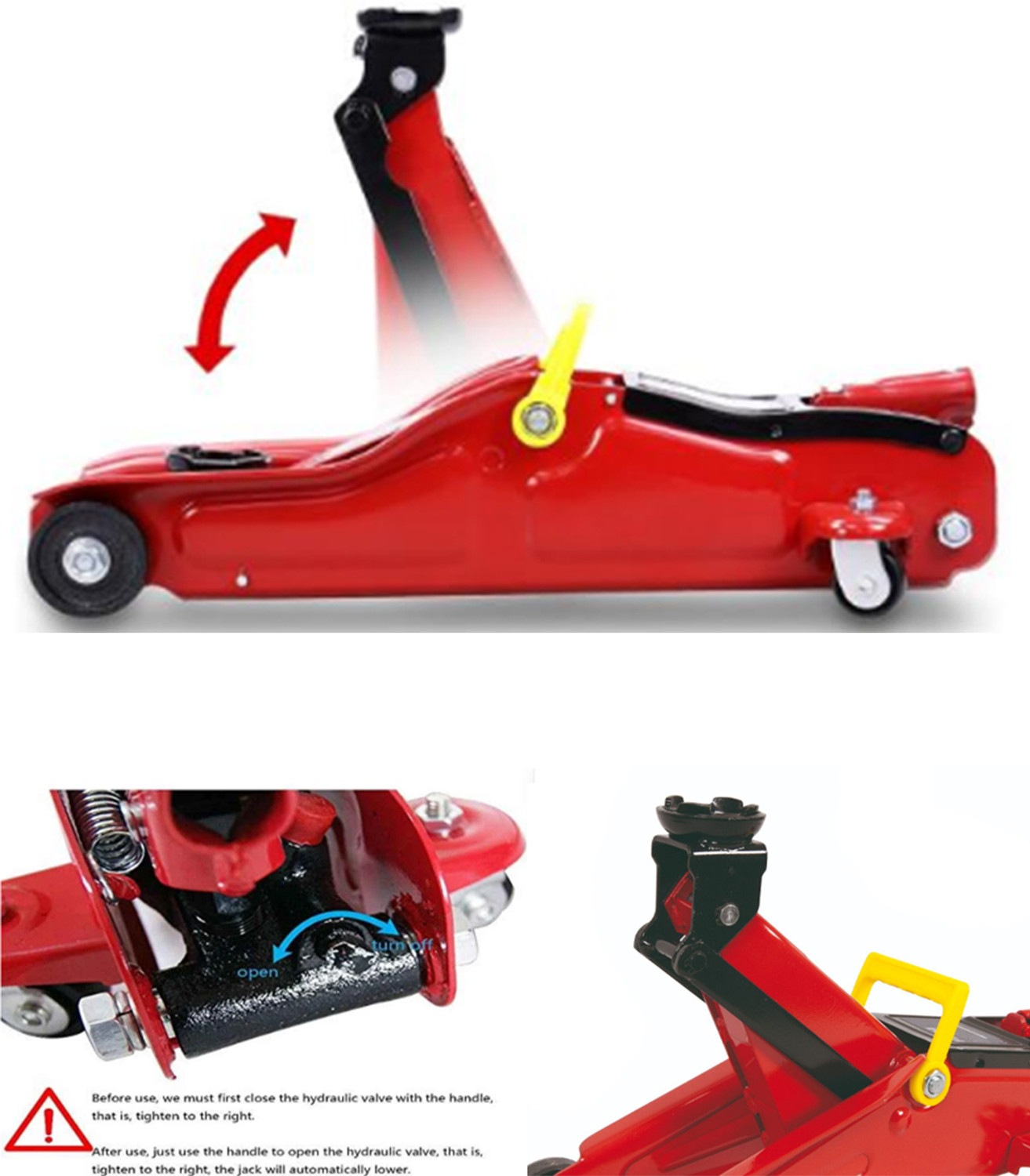Image of RKPSP 2Ton Trolly Hydraulic Jack Quick Lift for Sedan /SUV Cars /Mini Truck-280 Vehicle Jack Stand