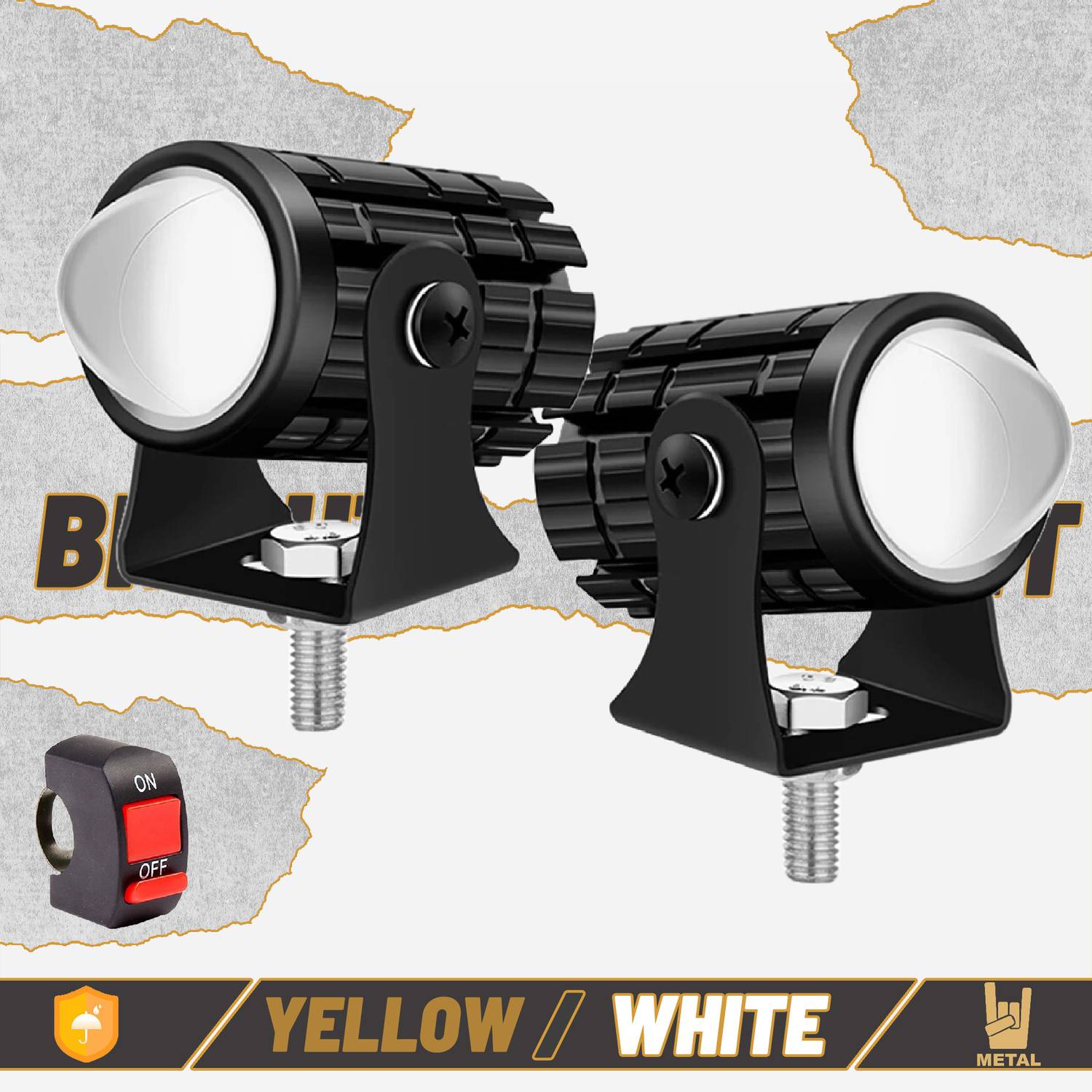 GRANDFLY Universal U1 Fog Lights – Perfect Fit for Bikes and Cars Fog Lamp Motorbike, Car LED (20 V, 12 W)