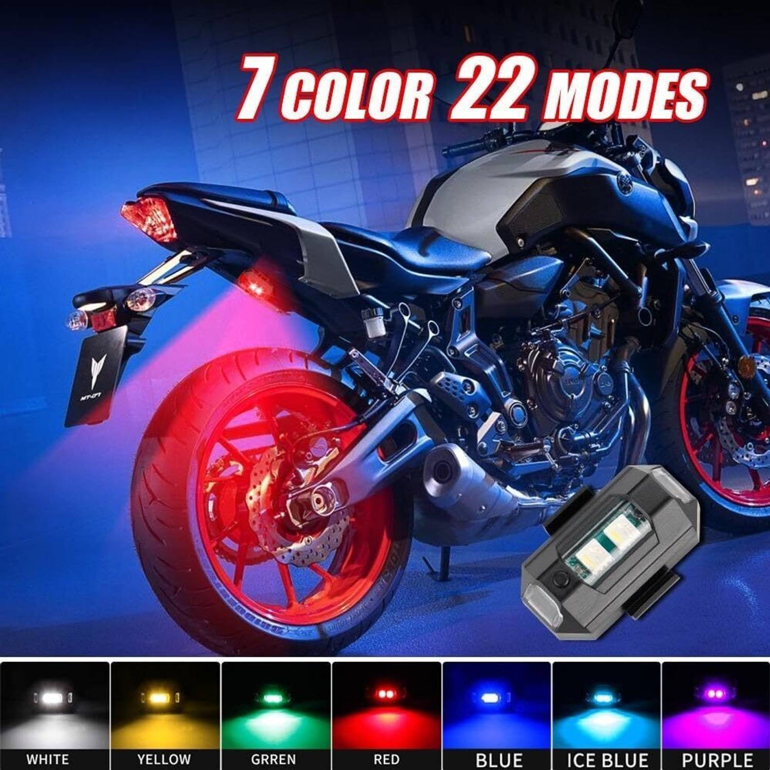ASTOUND Warning Anti-Collision Night Strobe Light Indicator Light Car, Motorbike, Truck, Van LED (3.7 V, 15 W)