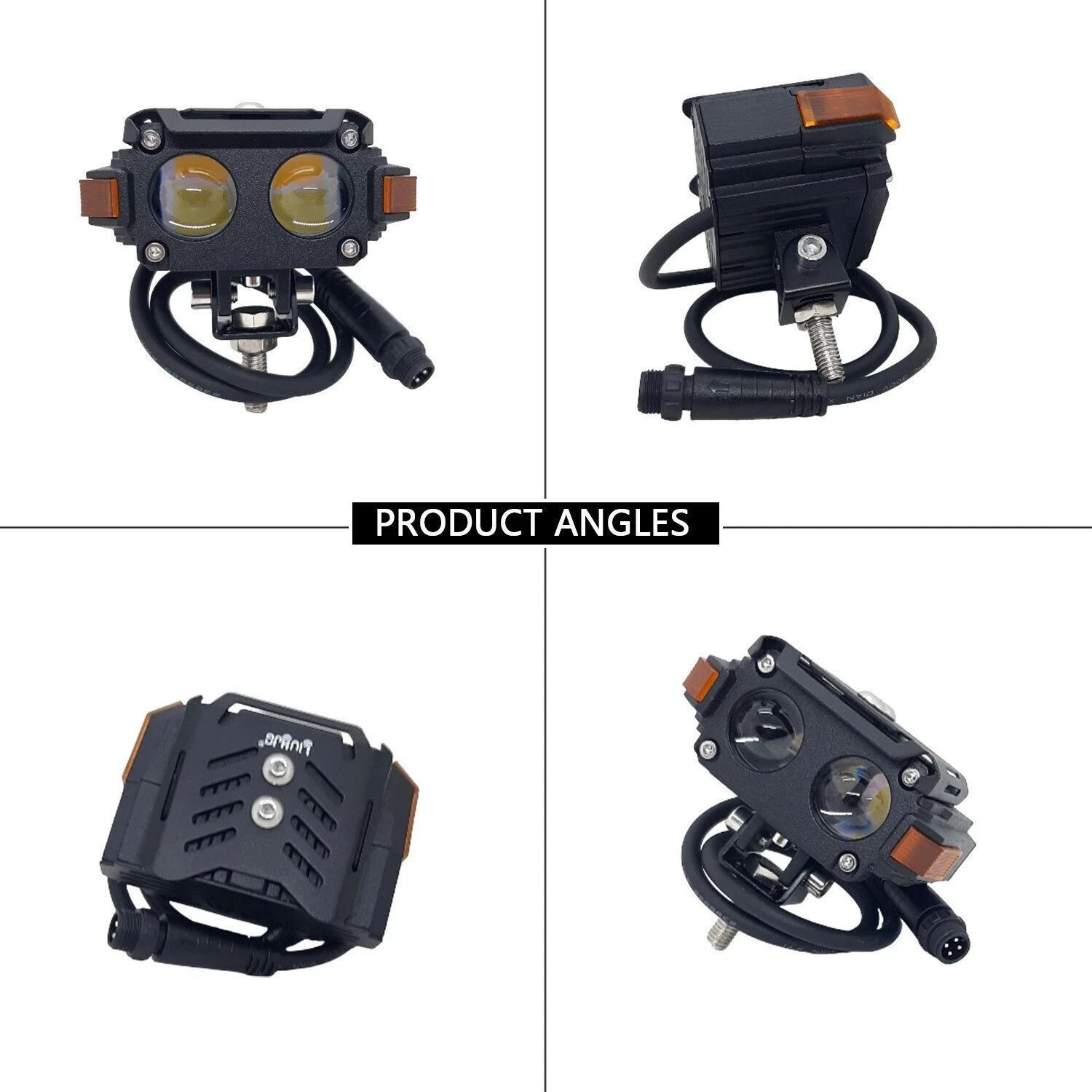 Image of LIU HJG Future Eye Yellow /White Red Devil Eye Indicator DRL 2 LED Fog Light With Wiring Fog Lamp Car, Motorbike, Truck, Van LED (12 V, 80 W)