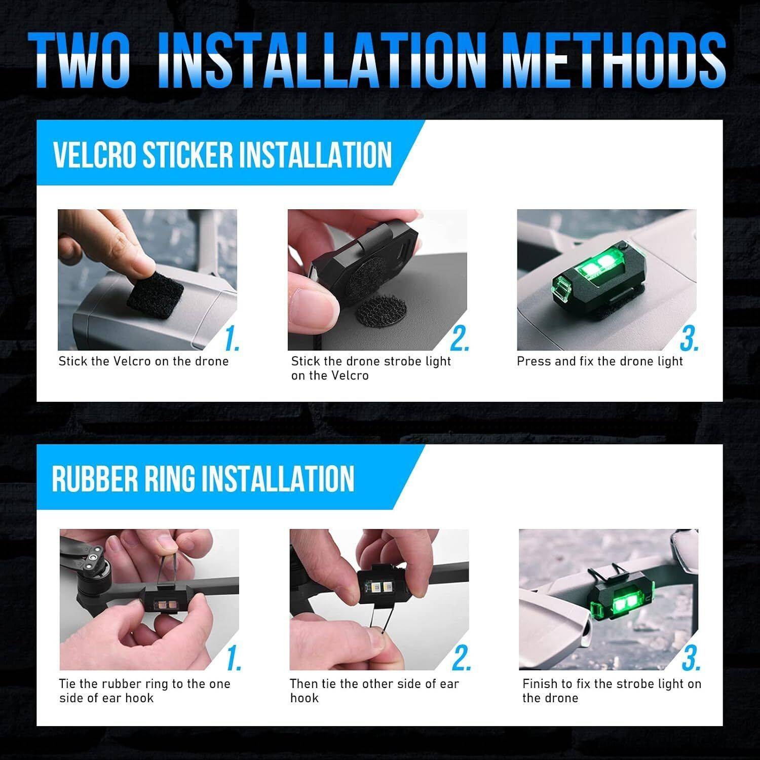 Favoto 7 Color Strobe Lights with USB Charging - Image 5