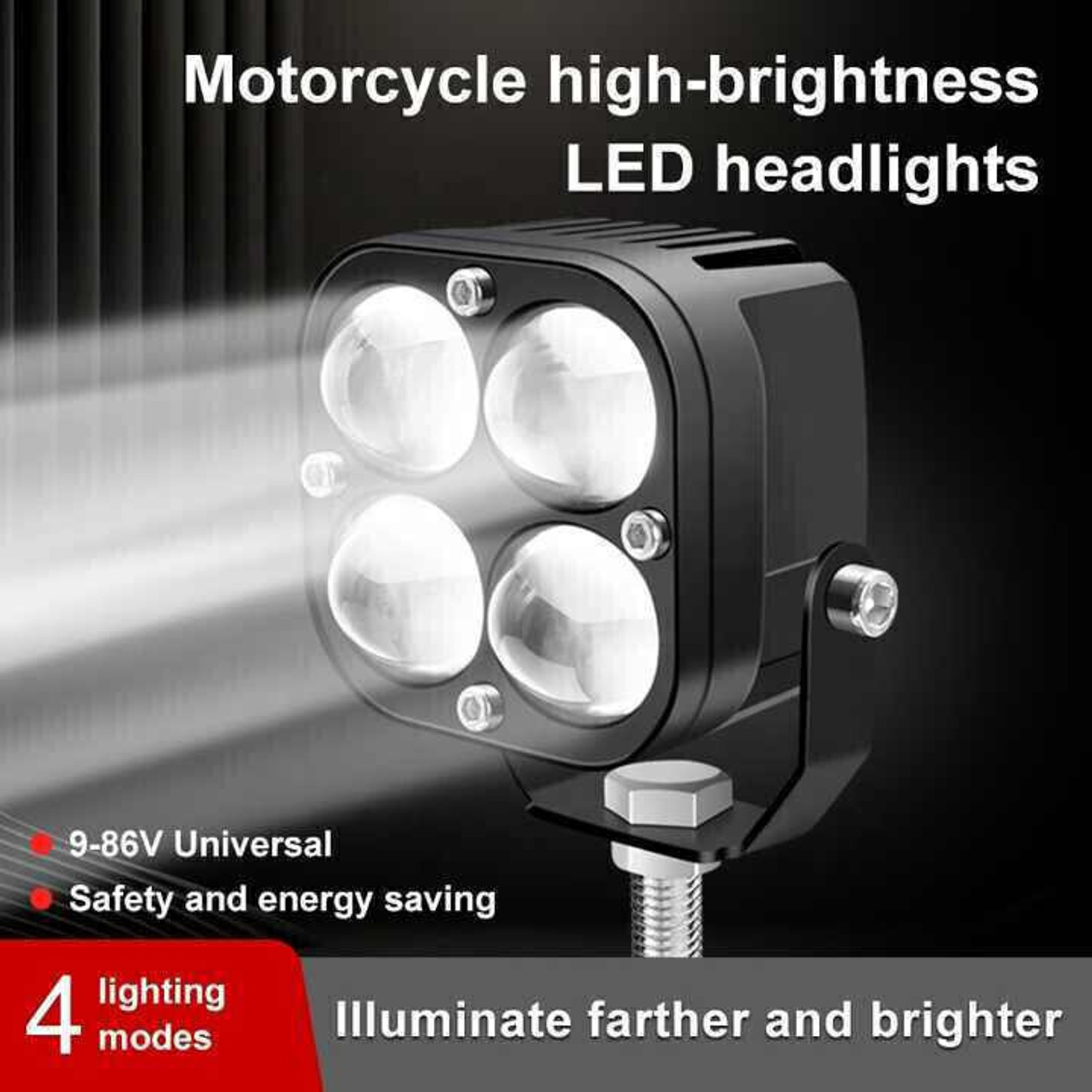 Image of AutoPowerz 40W Mini LED Fog Light with Yellow /White Flashing Mode Fog Lamp Car, Motorbike, Truck LED (9 V, 40 W)
