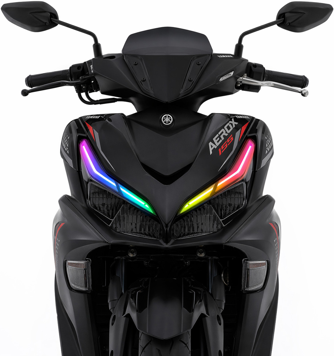 Image of customz paradise Aerox 155 Smart RGB App Control DRL 142+ Modes Plug & Play[Pro Edition] Headlight Motorbike LED for Yamaha (12 V, 25 W)