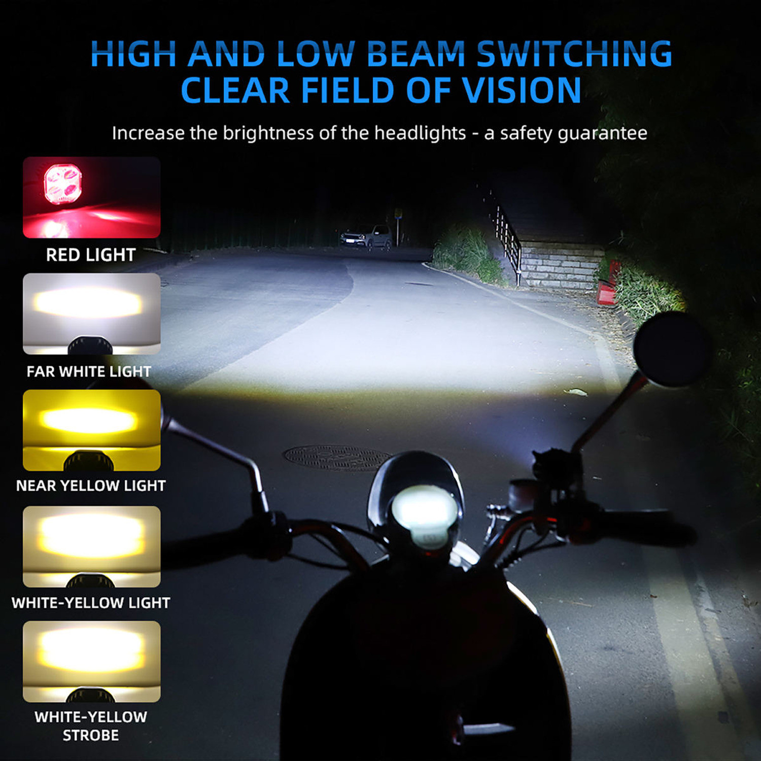 Image of Rhtdm 4 LED Universal Projector Light for Bike Original Fog Light for Bike And Car Fog Lamp Bus, Car, Motorbike, Truck, Van LED (12 V, 49 W)