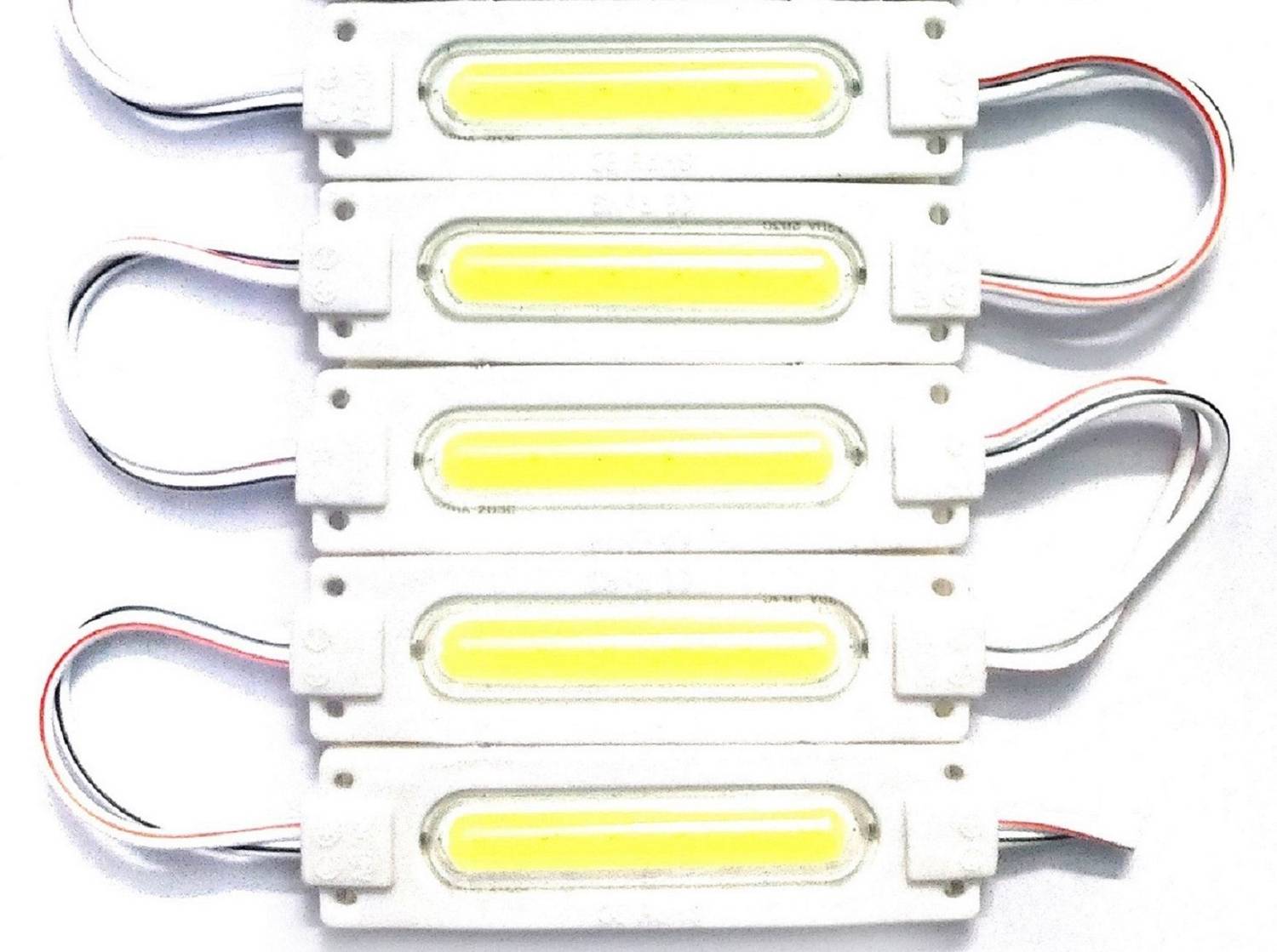 Average (5-Pieces) White 2 Watt DC 12V Capsule Shape LED Module Light For Decoration Interior Light Motorbike, Car, Truck, Van LED (2 V, 12 W)