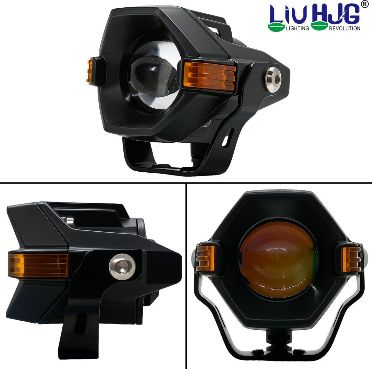 Image of LIU HJG High Brightness Yellow White & Red 120W 12V Dc PowerDevil Eye Fog Light Fog Lamp Car, Motorbike, Truck, Van LED (12 V, 120 W)