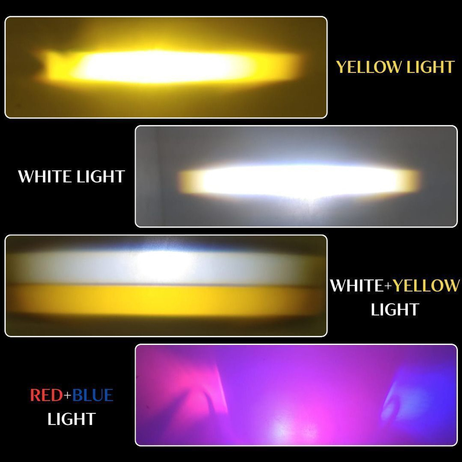 Image of AutoPowerz Yellow /White & Red /Blue 40 Watt Slim Drive Fog Light Fog Lamp Car, Motorbike, Truck, Van LED (12 V, 40 W)