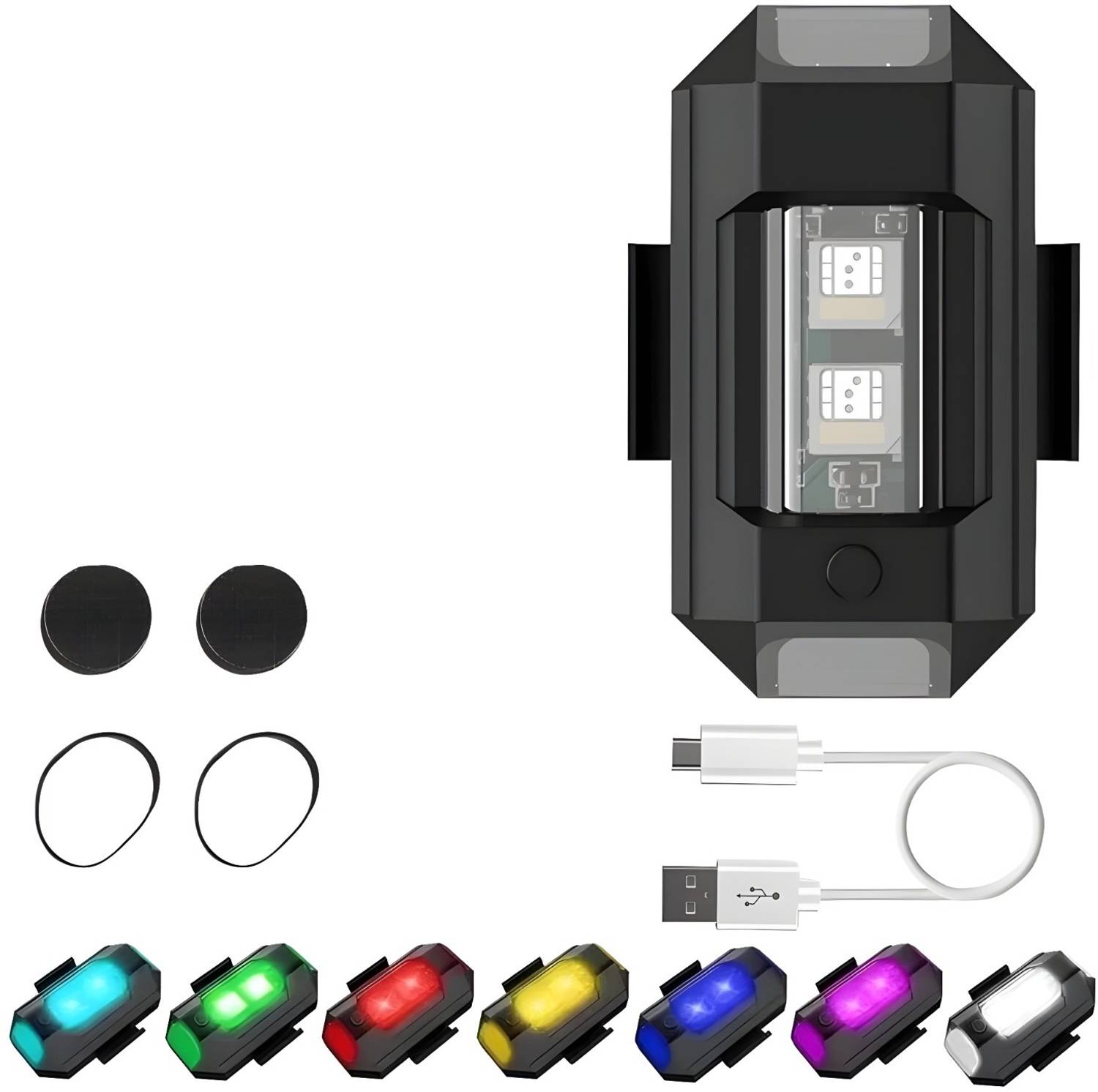 fsdecor LED Flash Light for Bike, 7 Colors, 41 Modes - Image 2