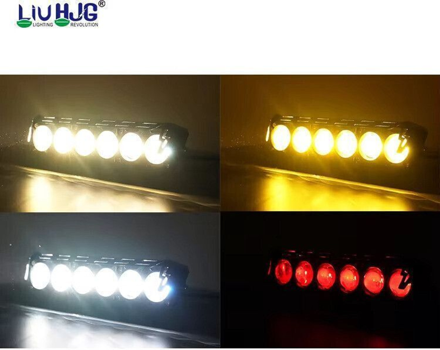 Image of LIU HJG Yellow /White LED 40+40 Watt Fog Light With Devil Eye Fog Lamp Car, Motorbike, Truck, Van LED (12 V, 80 W)