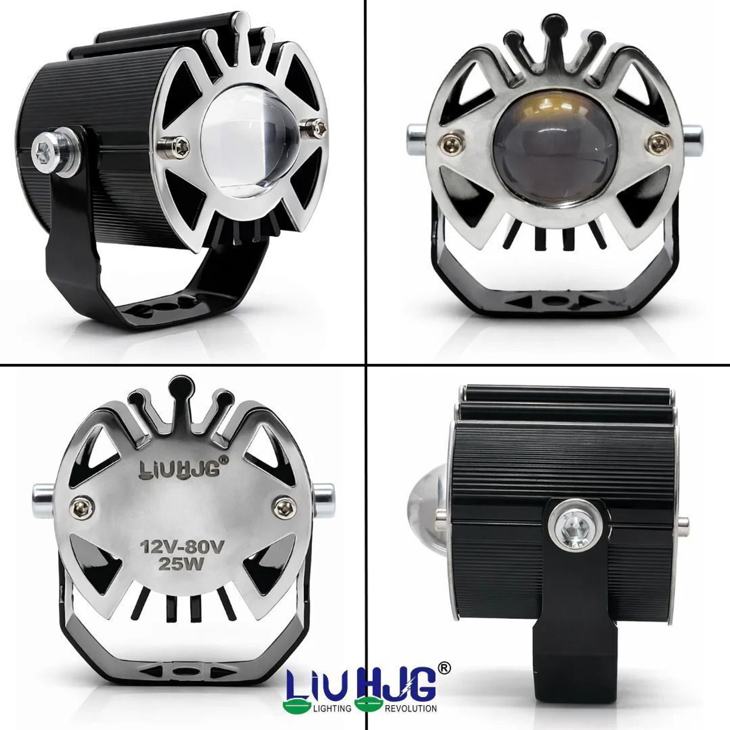Image of LIU HJG Yellow /White 50 Watt LED Fog Light With Blue Devil Eye Fog Lamp Car, Motorbike, Truck, Van LED (12 V, 50 W)