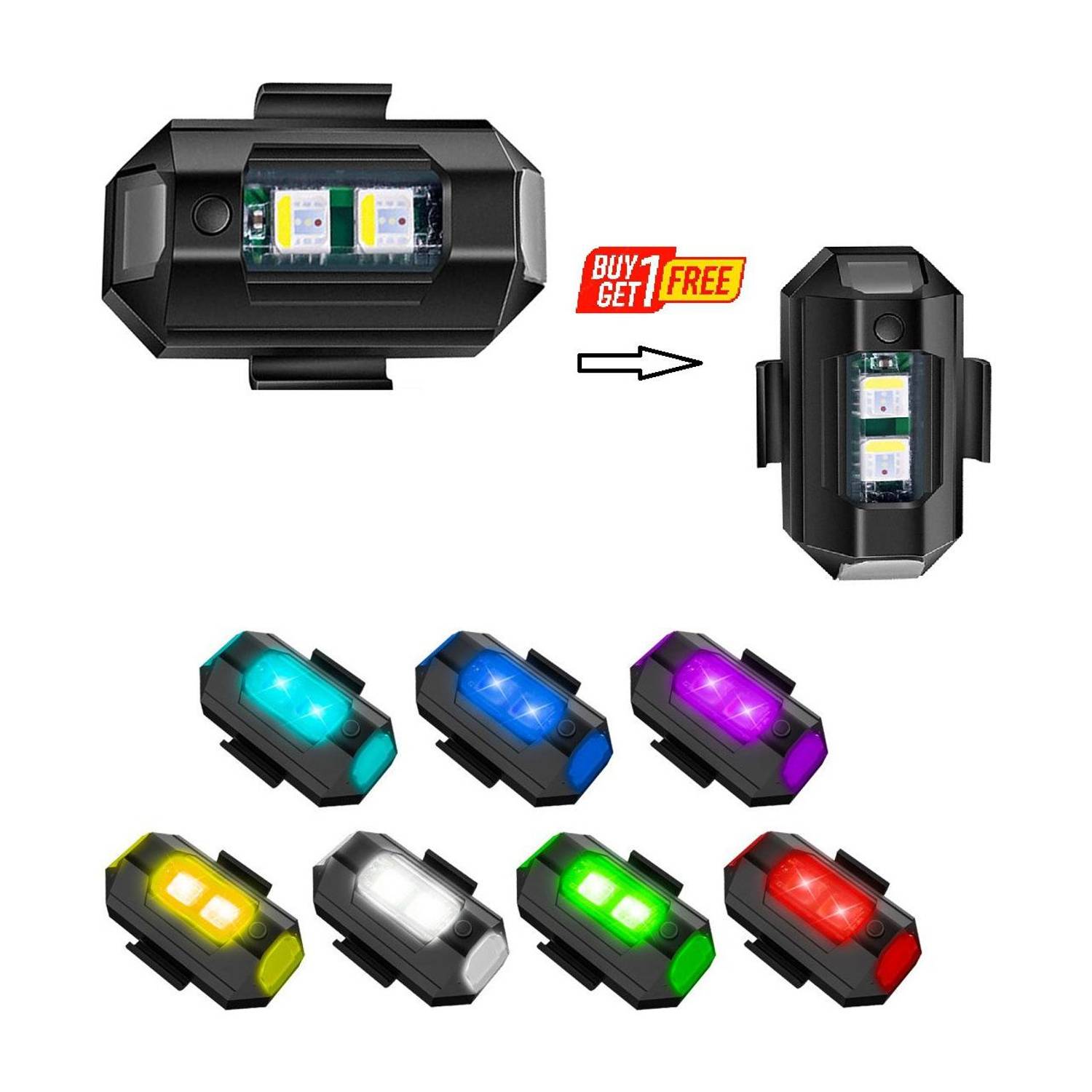 Giinix 7 Colors LED Anti-collision Warning Light - Image 1