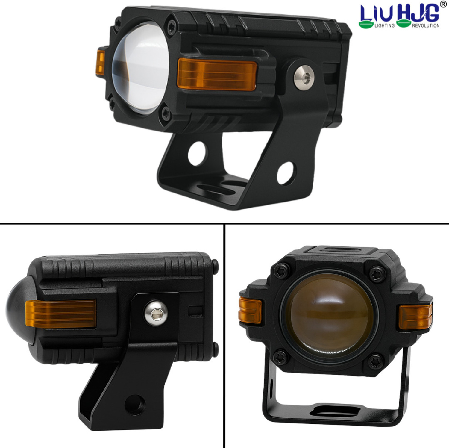 Image of LIU HJG Bike Super Bright Fog Light Yellow, White, Red Devil Eye Light 80W 12V DC Power Fog Lamp Car, Motorbike, Truck, Van LED (12 V, 80 W)