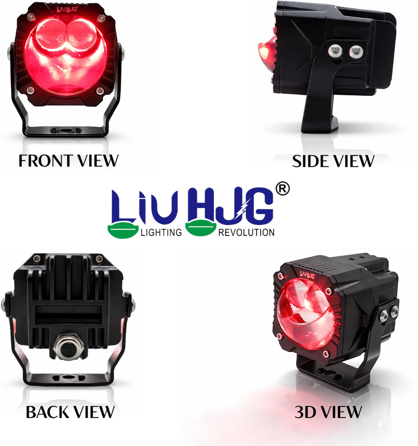 Image of LIU HJG Wiring Harness 3 Lens Goriila Waterproof & Dustproof Fog Light High Brightness Fog Lamp Bus, Car, Motorbike, Truck, Van LED (12 V, 120 W)