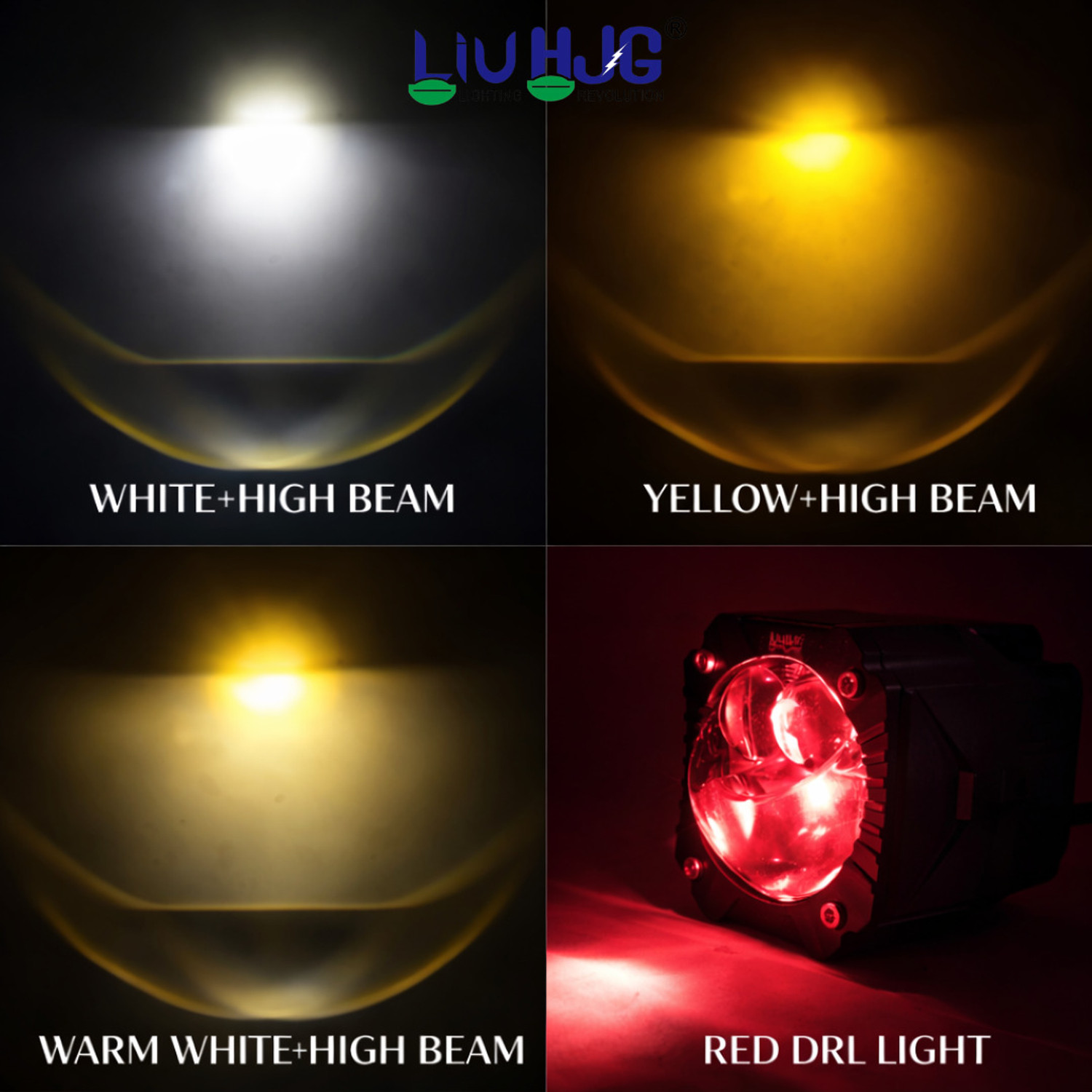 Image of LIU HJG Wiring Harness 3 Lens Goriila Waterproof & Dustproof Fog Light High Brightness Fog Lamp Bus, Car, Motorbike, Truck, Van LED (12 V, 120 W)