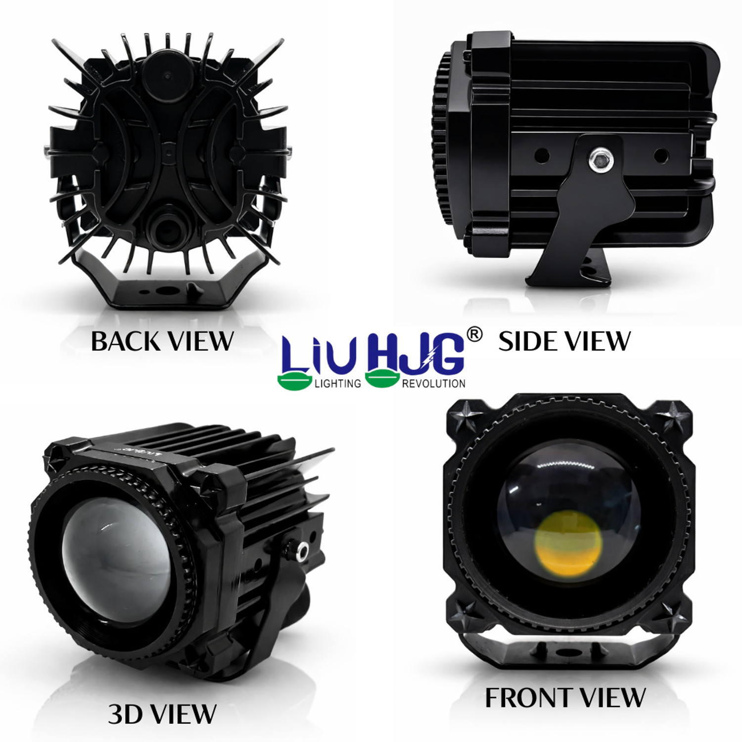 Image of LIU HJG Laser Canon Super Bright LED Fog Light Waterproof Fog Light Fog Lamp Car, Motorbike, Truck, Van LED (12 V, 120 W) (Universal For Bike, Universal For Car, Pack of 2)
