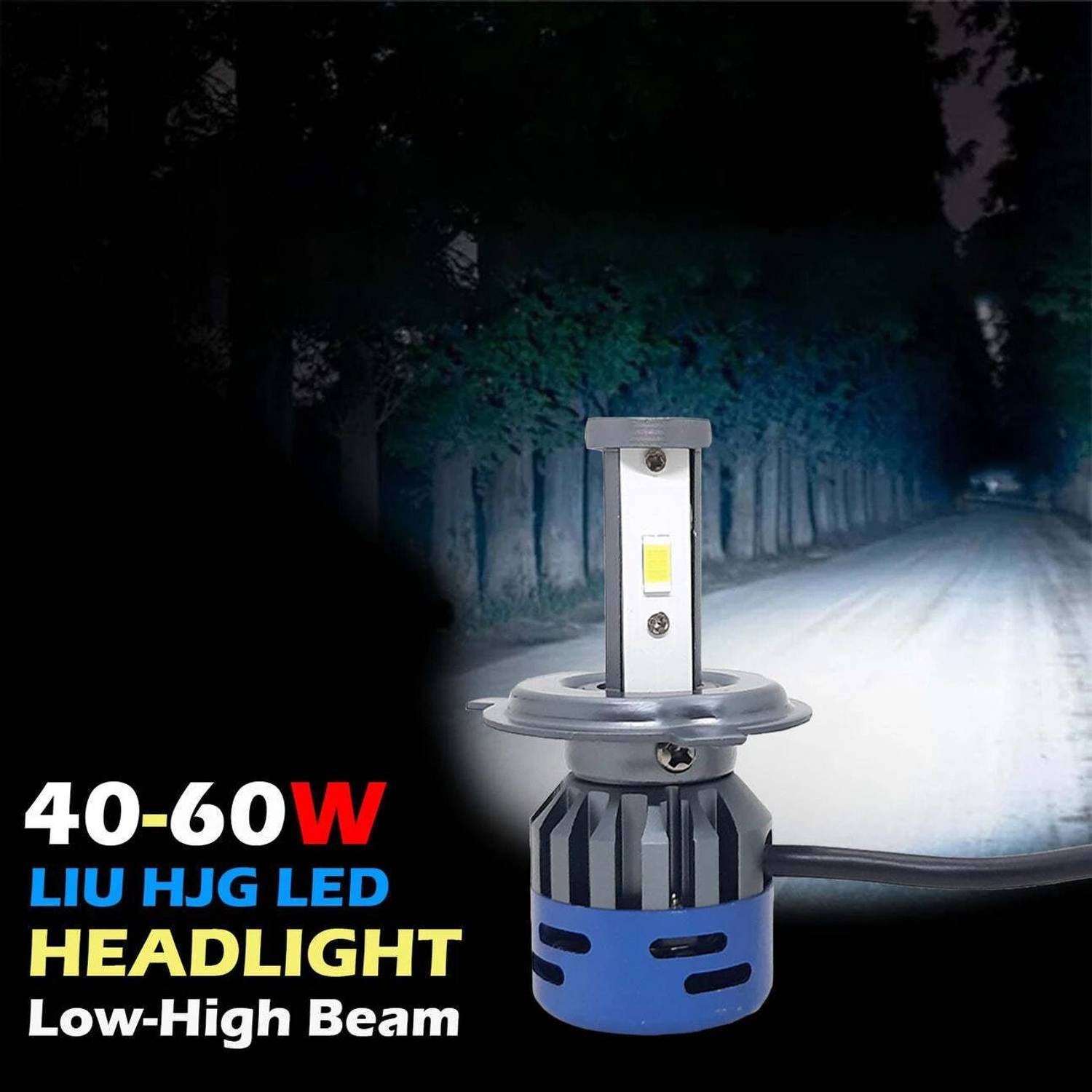 LIU HJG White LED H4 Headlight Bulb 12V 60W - Image 3