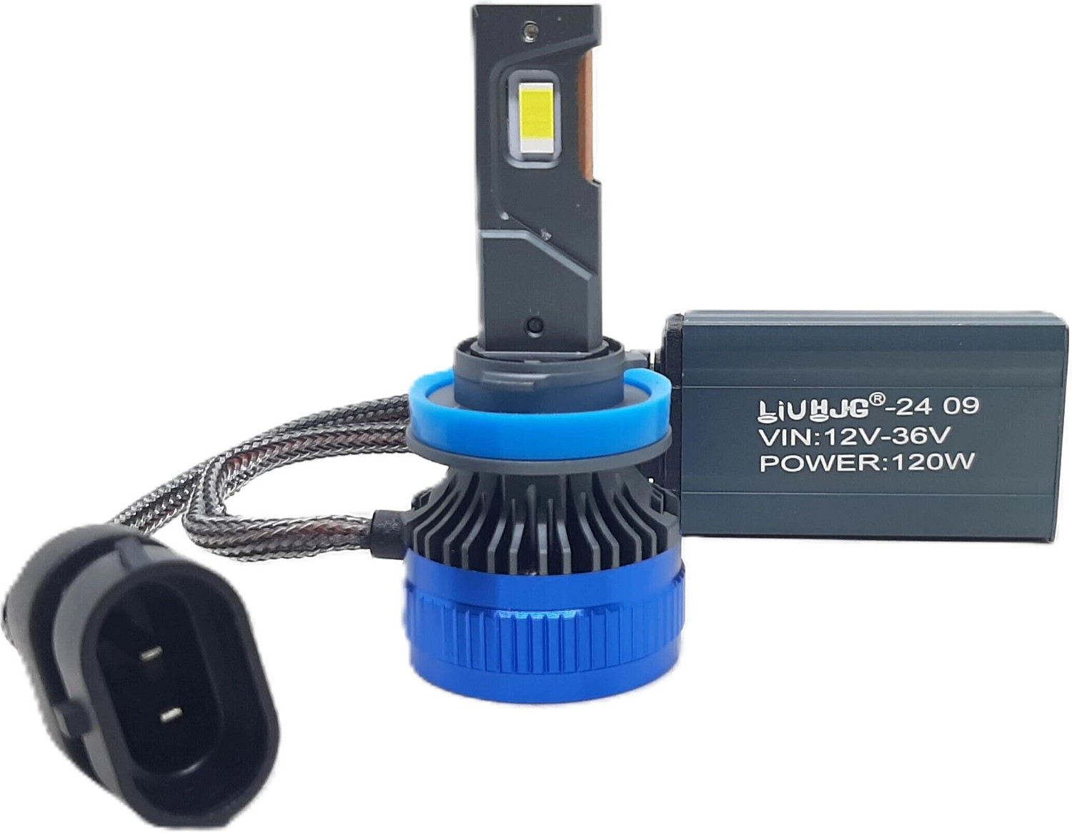 Image of LIU HJG White LED 120 Watt H8 /H9 /H11 Fitting Headlight Bulb Headlight Car, Motorbike, Truck LED (12 V, 120 W)