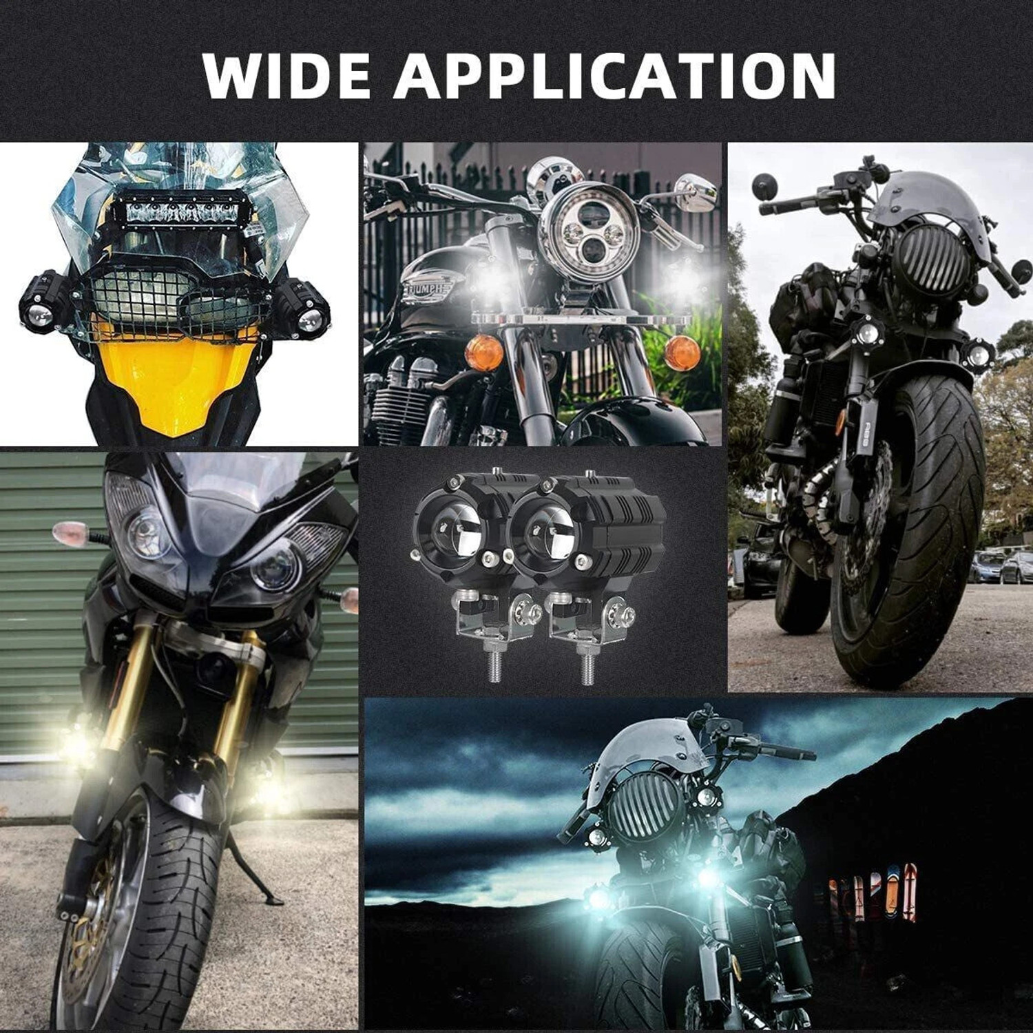 Image of AutoPowerz Heavy LED Fog Light Work Lamp with Hi /Low, Cars and Motorcycles Fog Lamp Motorbike LED (24 V, 40 W)