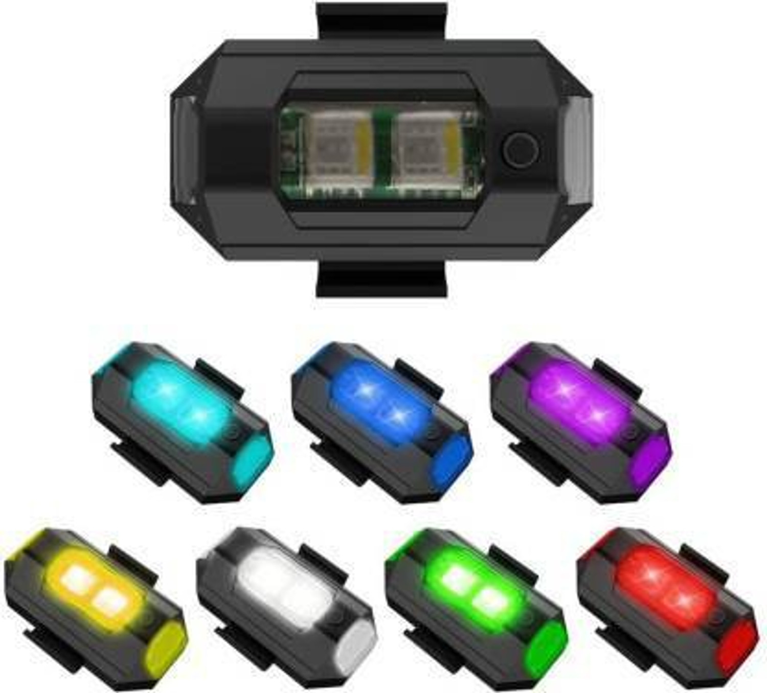 Image of Gadiparts 7 Colors Motorcycle Bike Helmet LED Blinker Night Light Tail Light Motorbike LED Indicator Light Car, Motorbike LED (12 V, 12 W)
