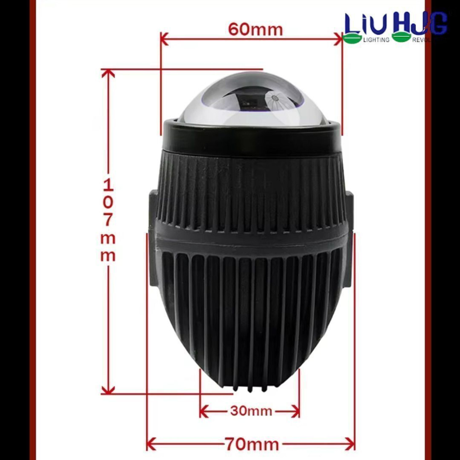 Image of LIU HJG J-37 Lens Projector Fog Light Super Bright Yellow /White with Devil Eye Fog Lamp Car, Motorbike, Truck LED (9 V, 60 W)