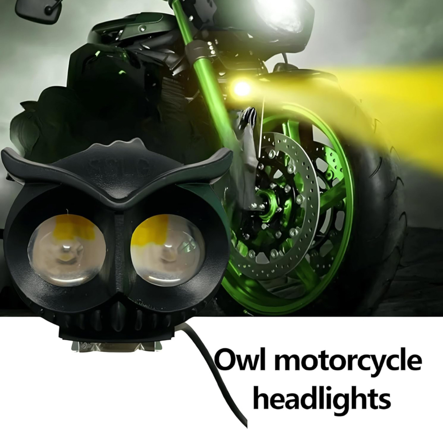 Image of Anaisha Enterprises OWL Led fog light for all bikes(yellow & white), pack of 2 bulb and a switch Fog Lamp Motorbike LED (12 V, 20 W)