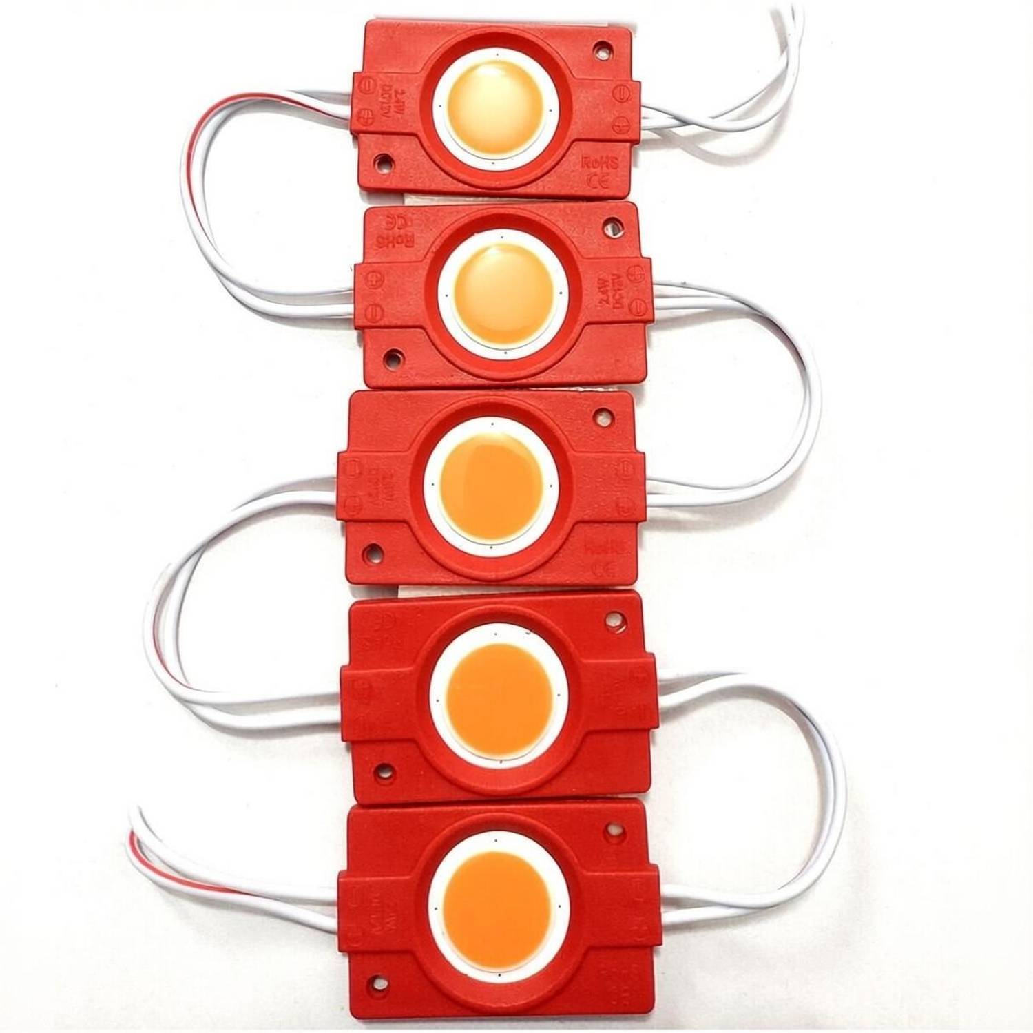 AALOCC Coin Shape water-proof self adhesive LED Module Interior Light Motorbike, Car, Truck, Van LED (12 V, 2.4 W)