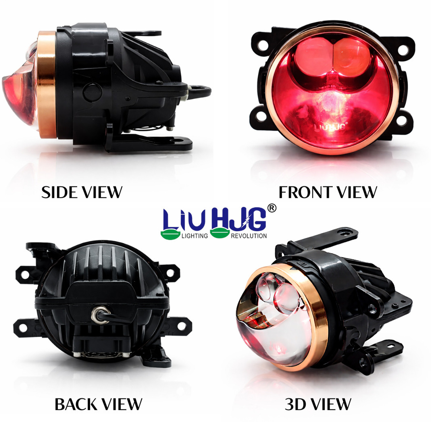 Image of LIU HJG 3 Inch LED Projector Fog Lamp High Brightness & Heat Dissipation Fog Light Fog Lamp Car, Motorbike, Van, Truck LED (12 V, 120 W)