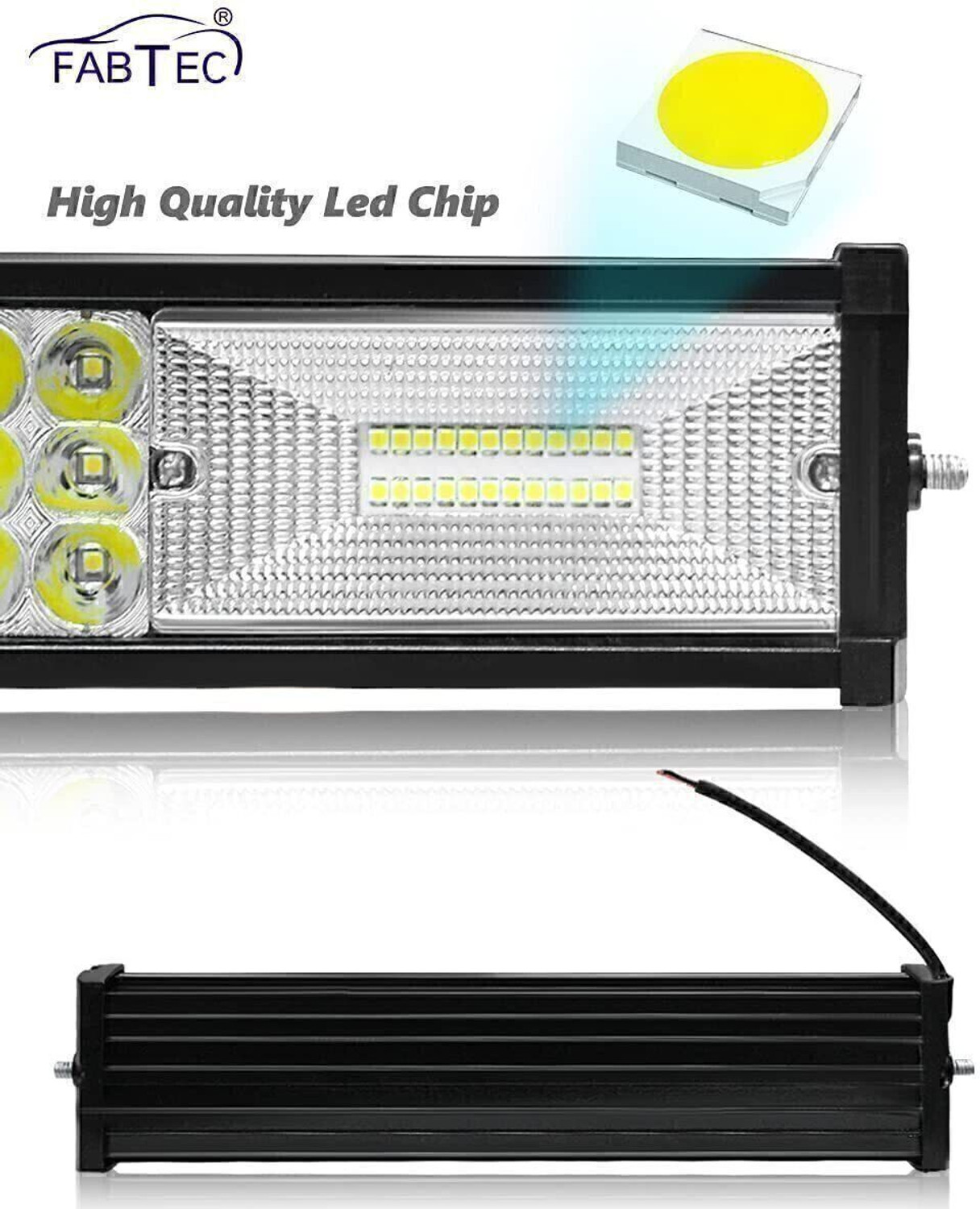 Image of CARZEX SUPER high Beam 6000k Brightness High Power lED Off-Roading (60 LED 11 inch) Headlight Car LED (12 V, 35 W)
