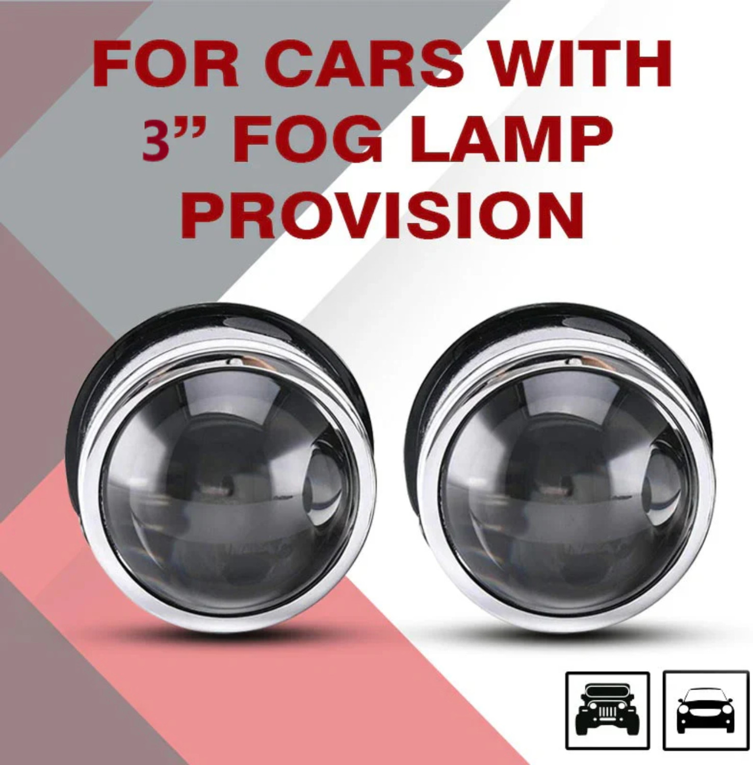 Image of AUTO PEARL Metal 3 Inch Bi-Xenon Fog Light Projector Lens H8 H9 H11 HID Led Bulb A038 Fog Lamp Car LED for Maruti Suzuki (12 V, 35 W)