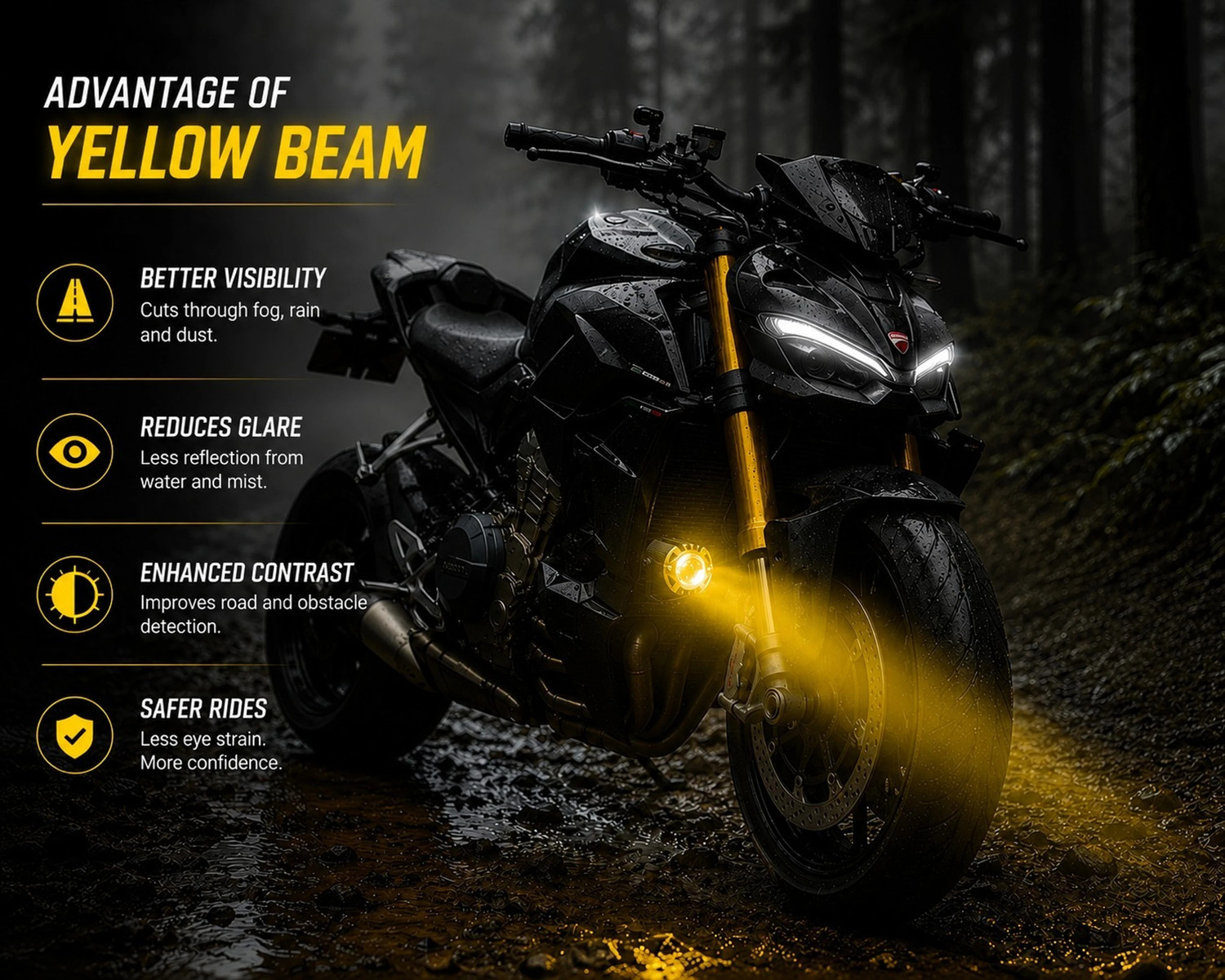 Image of automunk 8 led light vehicle light bulb Fog Lamp Motorbike, Car LED (12 V, 48 W)